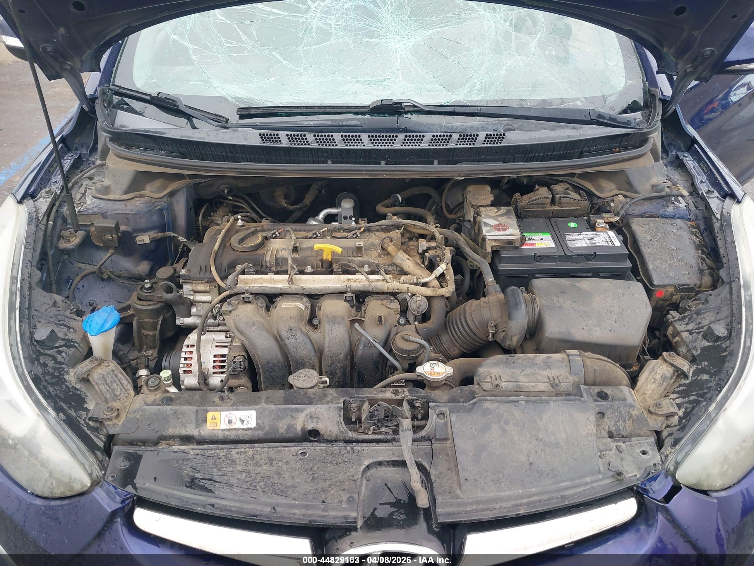 2014 Hyundai Elantra Limited Синий vin: 5NPDH4AE1EH500691