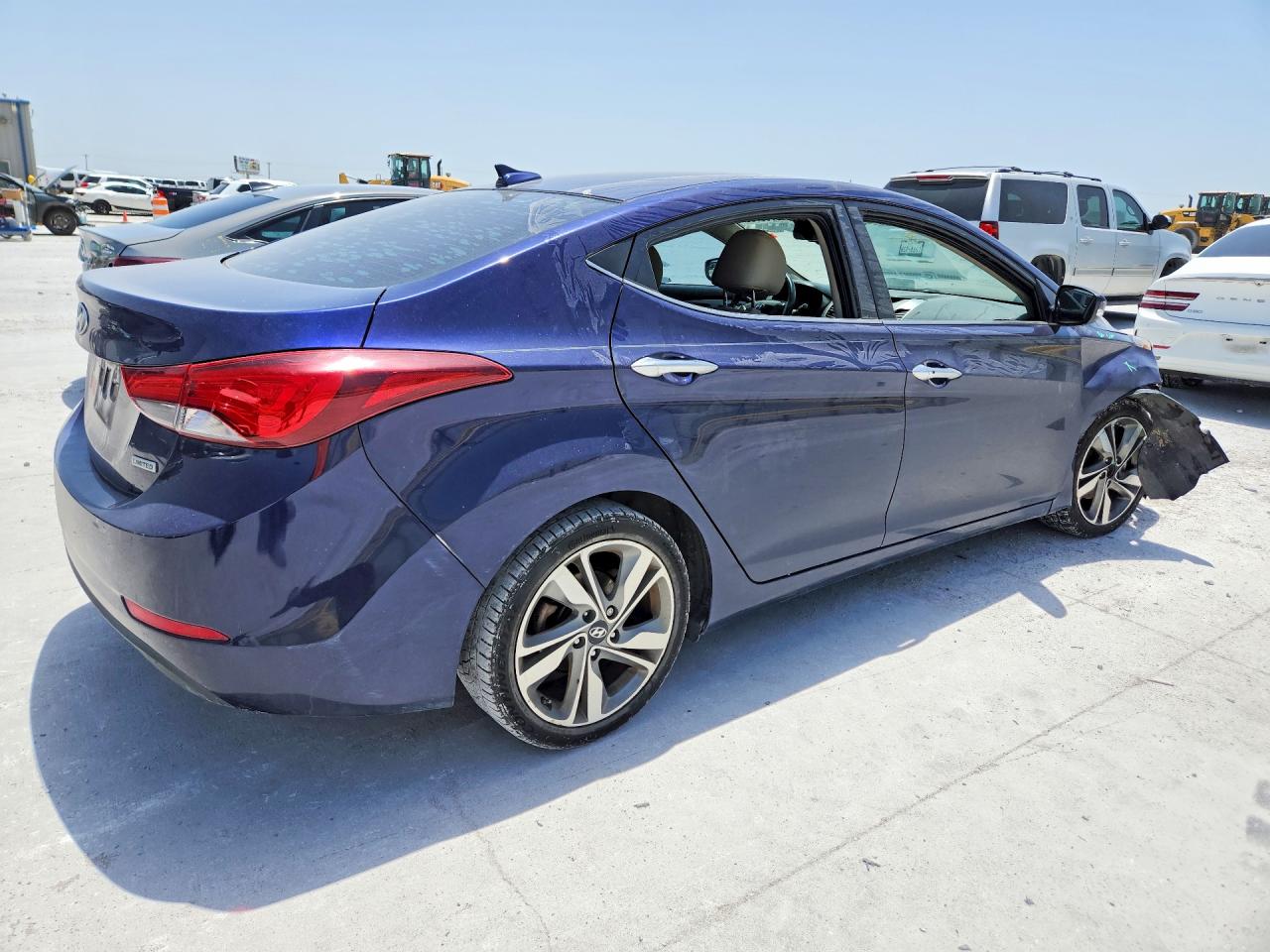 2014 Hyundai Elantra Limited Blue vin: 5NPDH4AE1EH500738