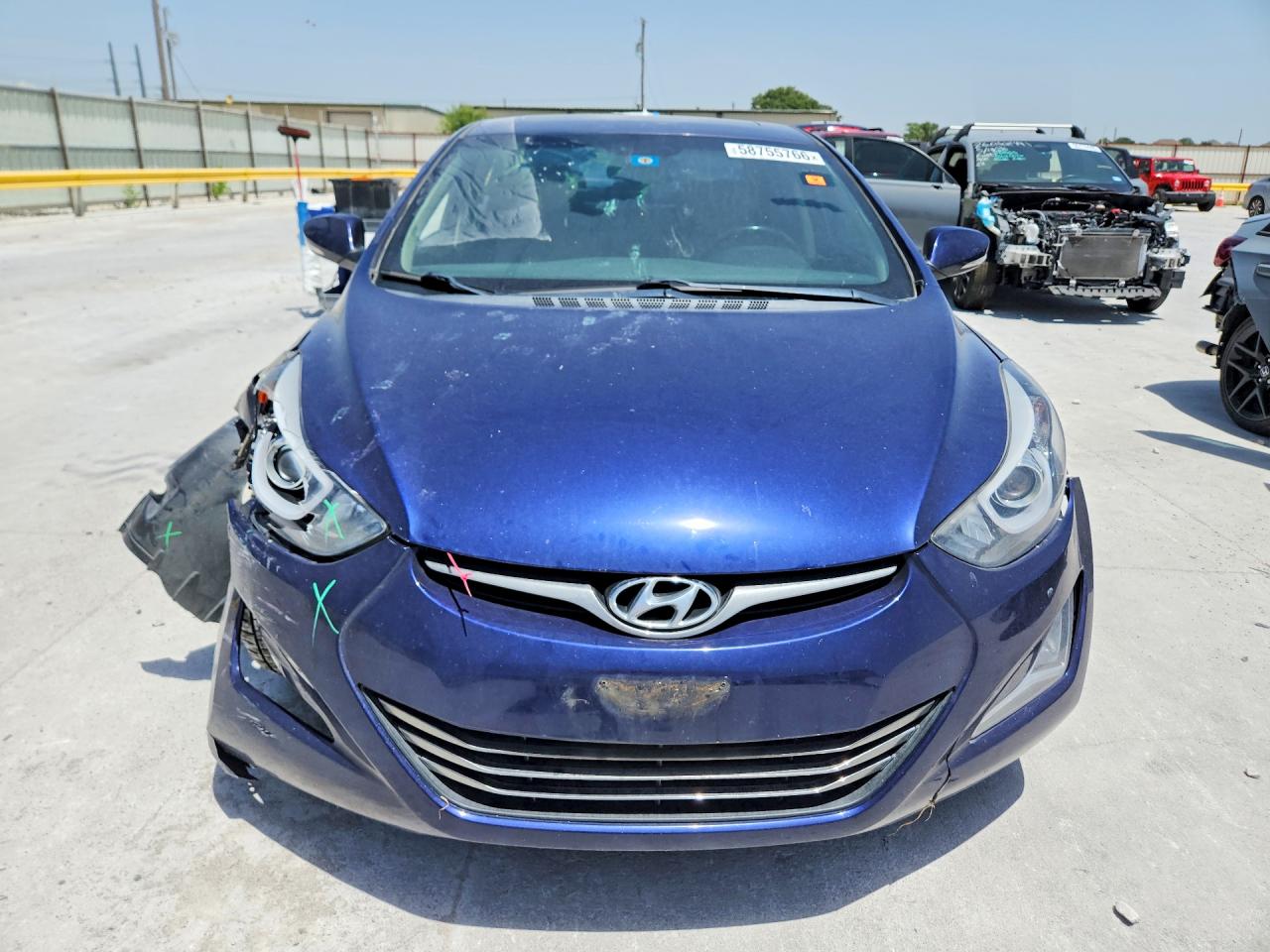 2014 Hyundai Elantra Limited Blue vin: 5NPDH4AE1EH500738