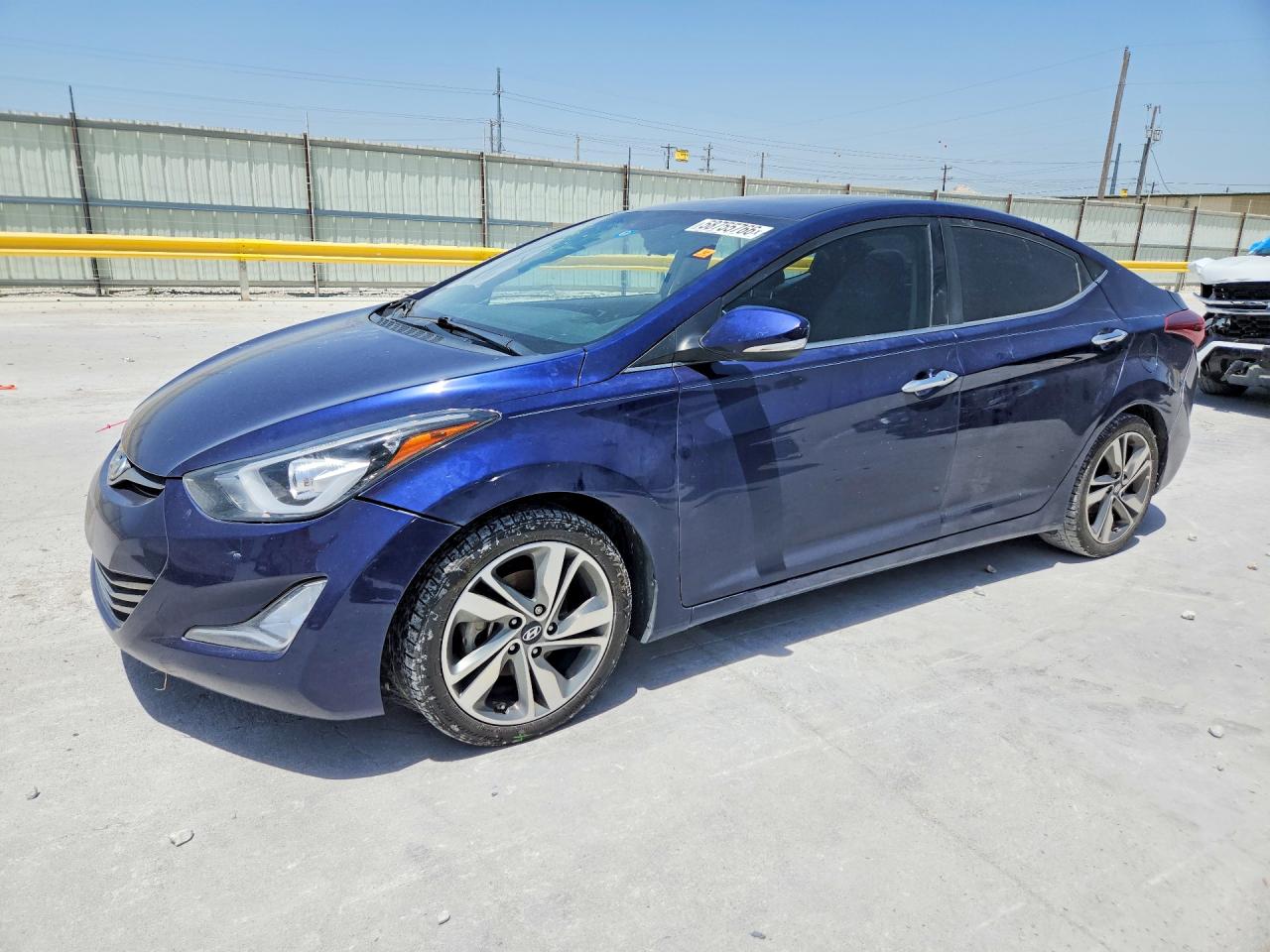 2014 Hyundai Elantra Limited Blue vin: 5NPDH4AE1EH500738