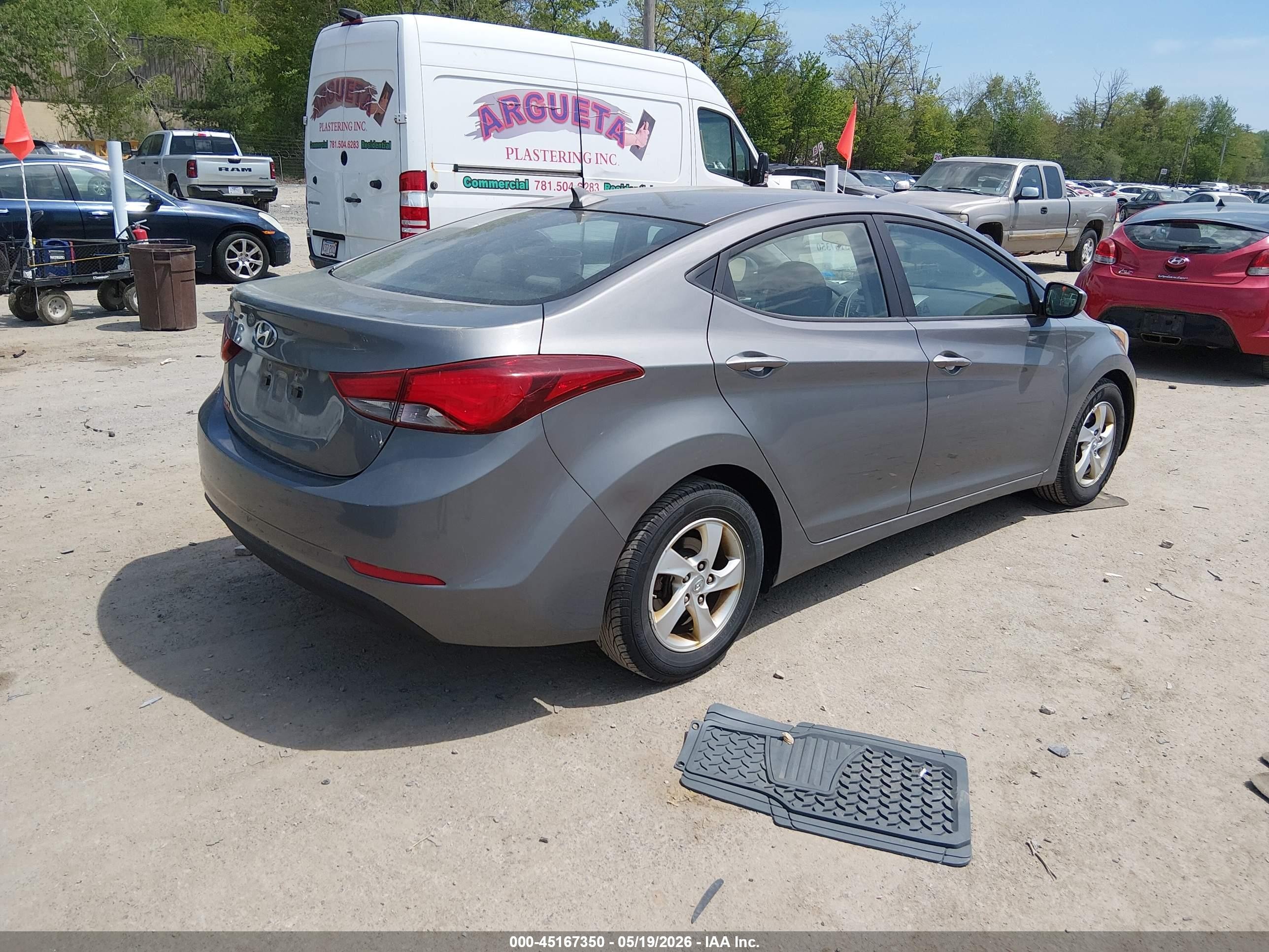 2014 Hyundai Elantra Se Gray vin: 5NPDH4AE1EH503199