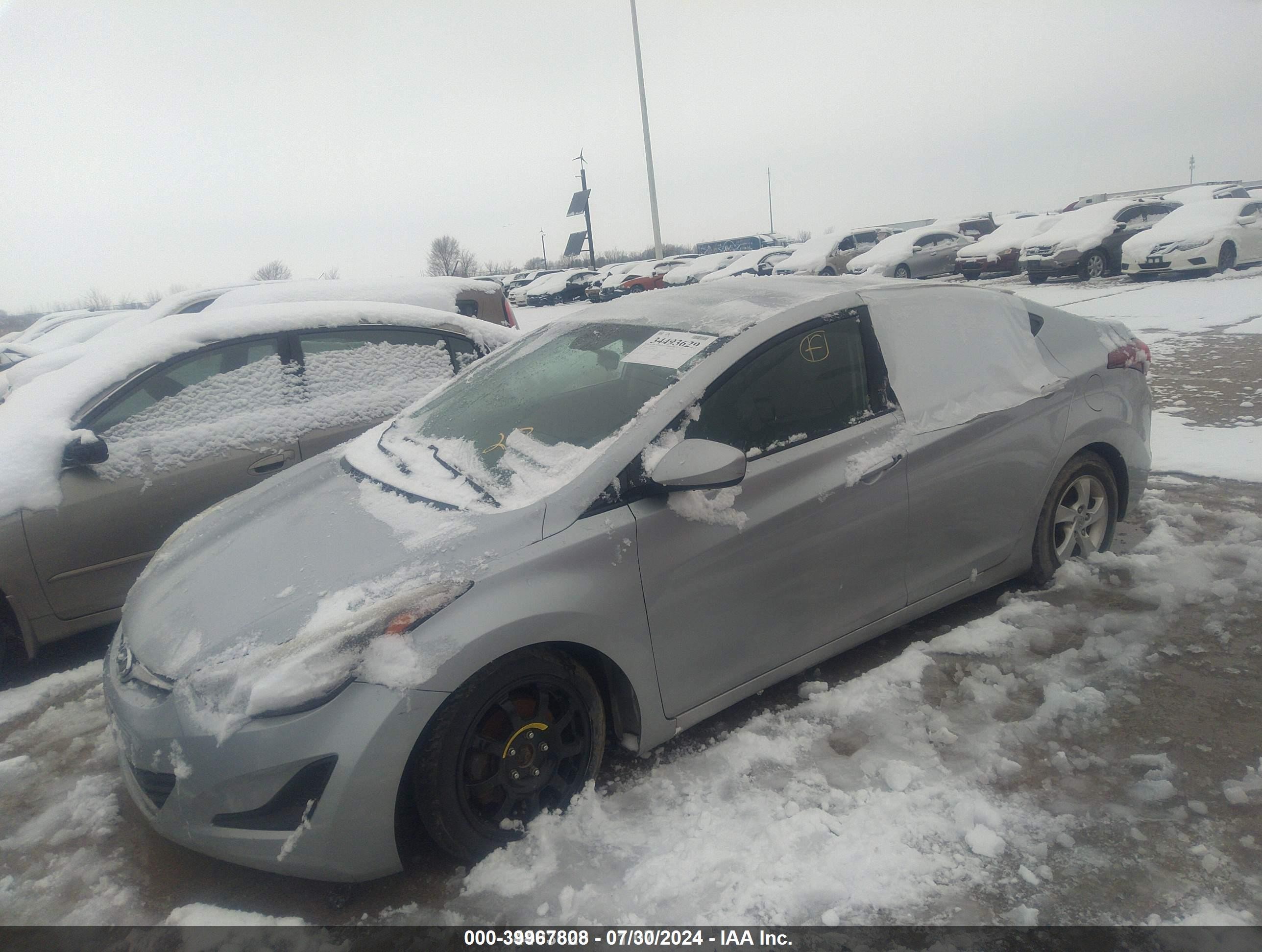 2014 Hyundai Elantra Se Silver vin: 5NPDH4AE1EH505955