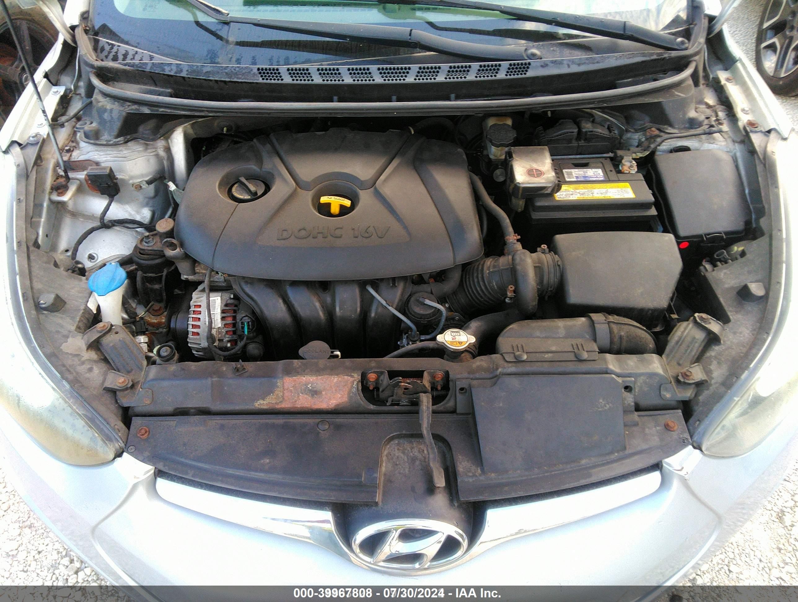 2014 Hyundai Elantra Se Silver vin: 5NPDH4AE1EH505955