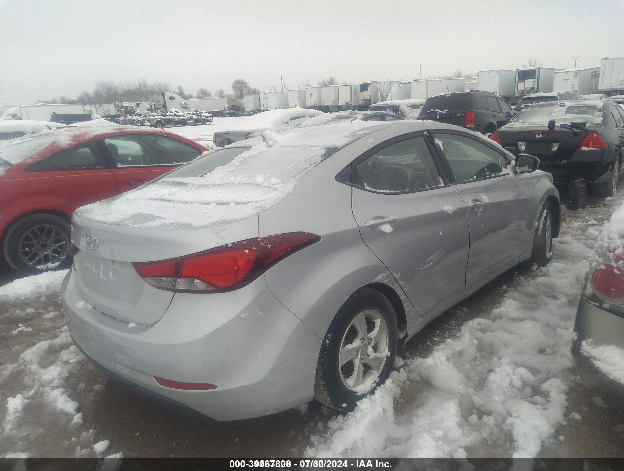 2014 Hyundai Elantra Se Silver vin: 5NPDH4AE1EH505955