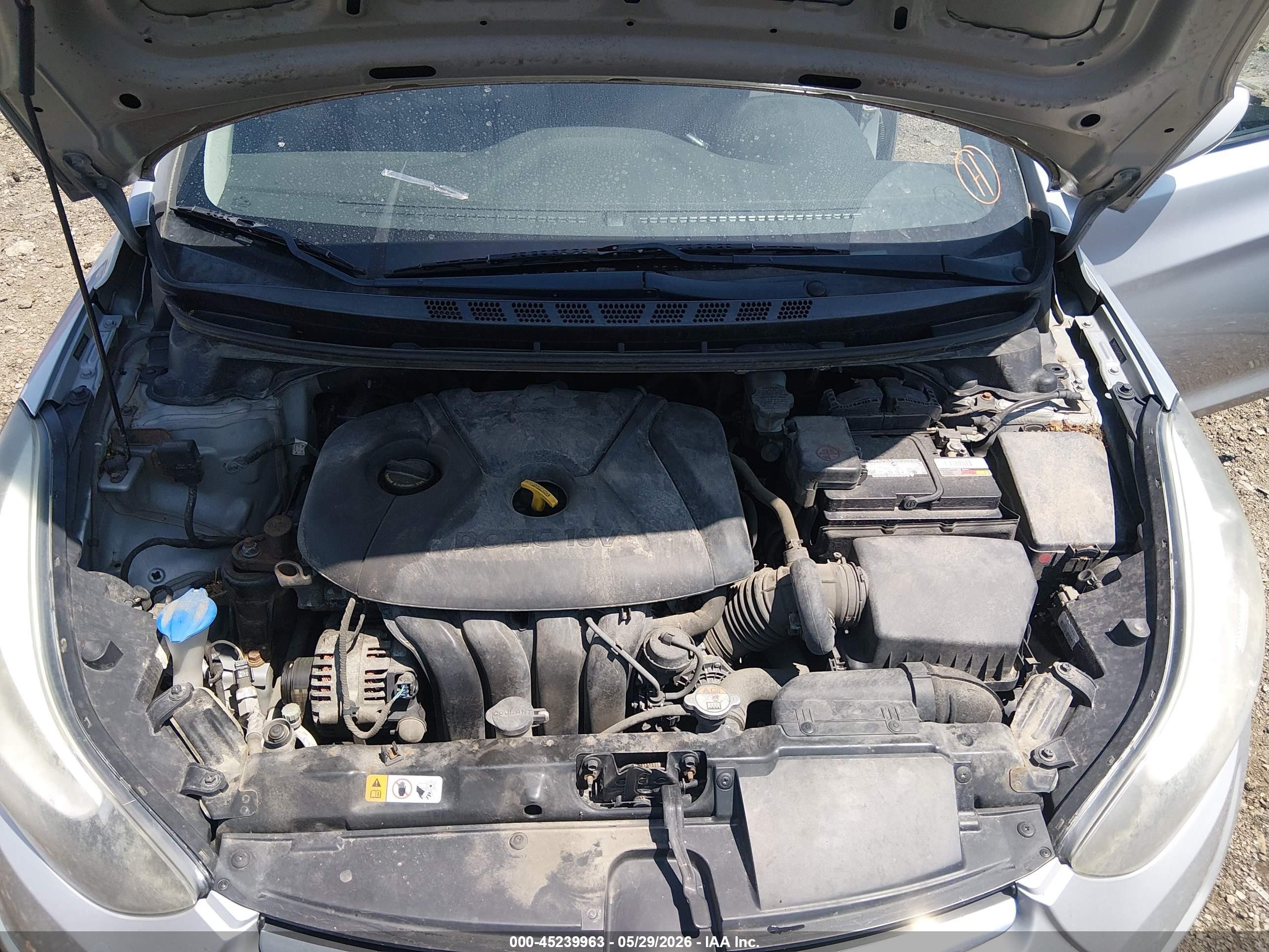 2014 Hyundai Elantra Se Silver vin: 5NPDH4AE1EH515580