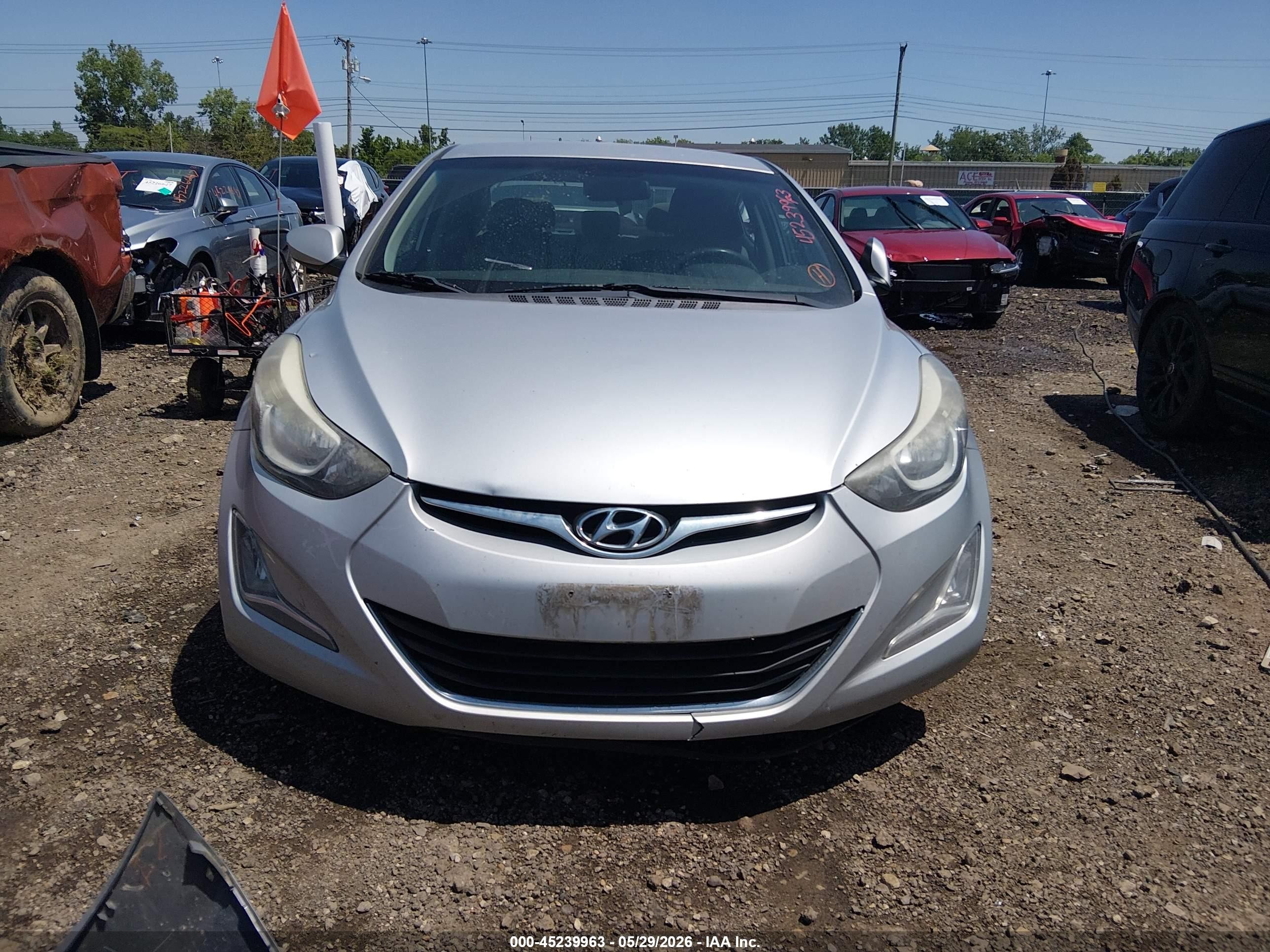 2014 Hyundai Elantra Se Silver vin: 5NPDH4AE1EH515580