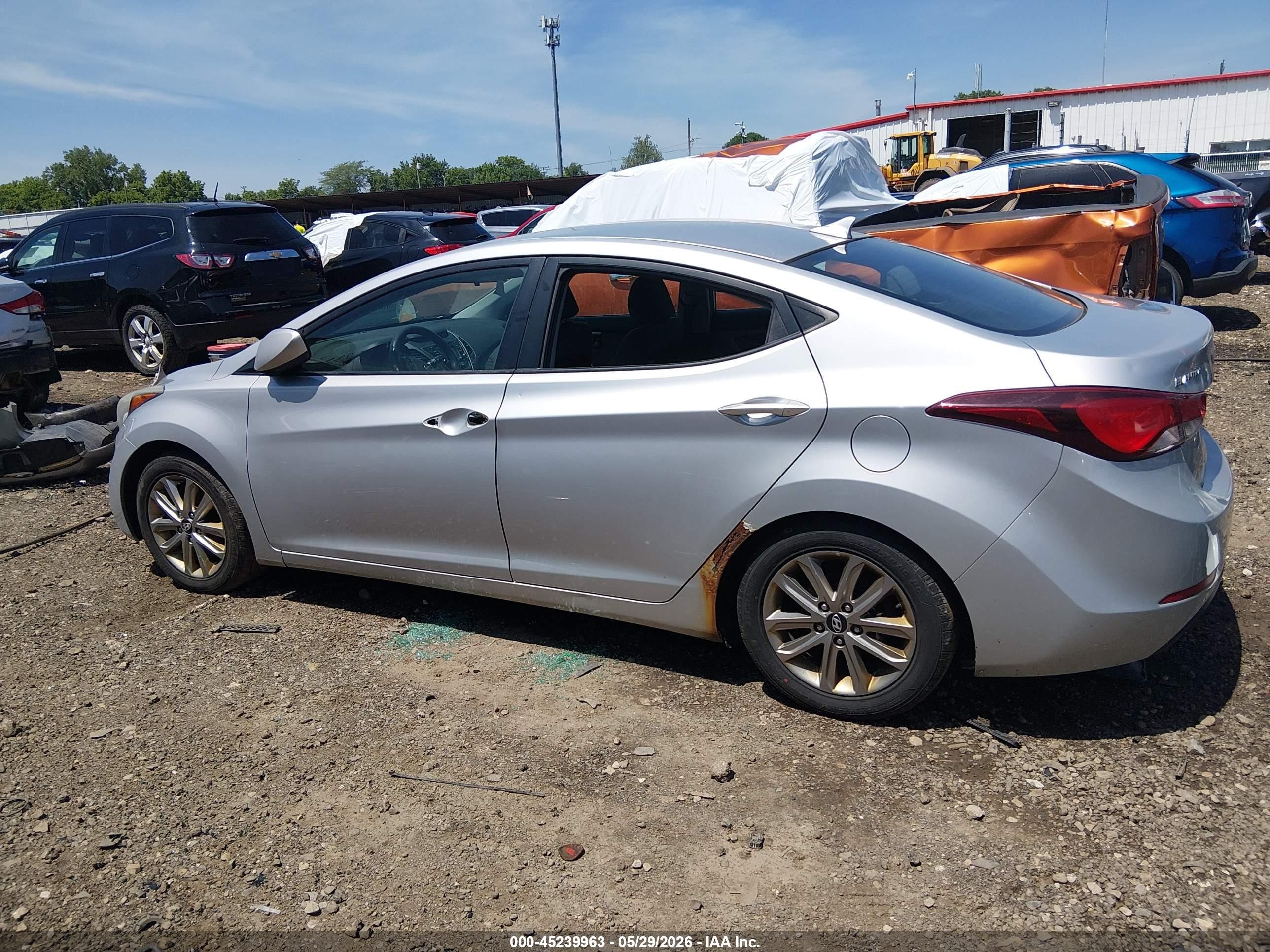 2014 Hyundai Elantra Se Silver vin: 5NPDH4AE1EH515580
