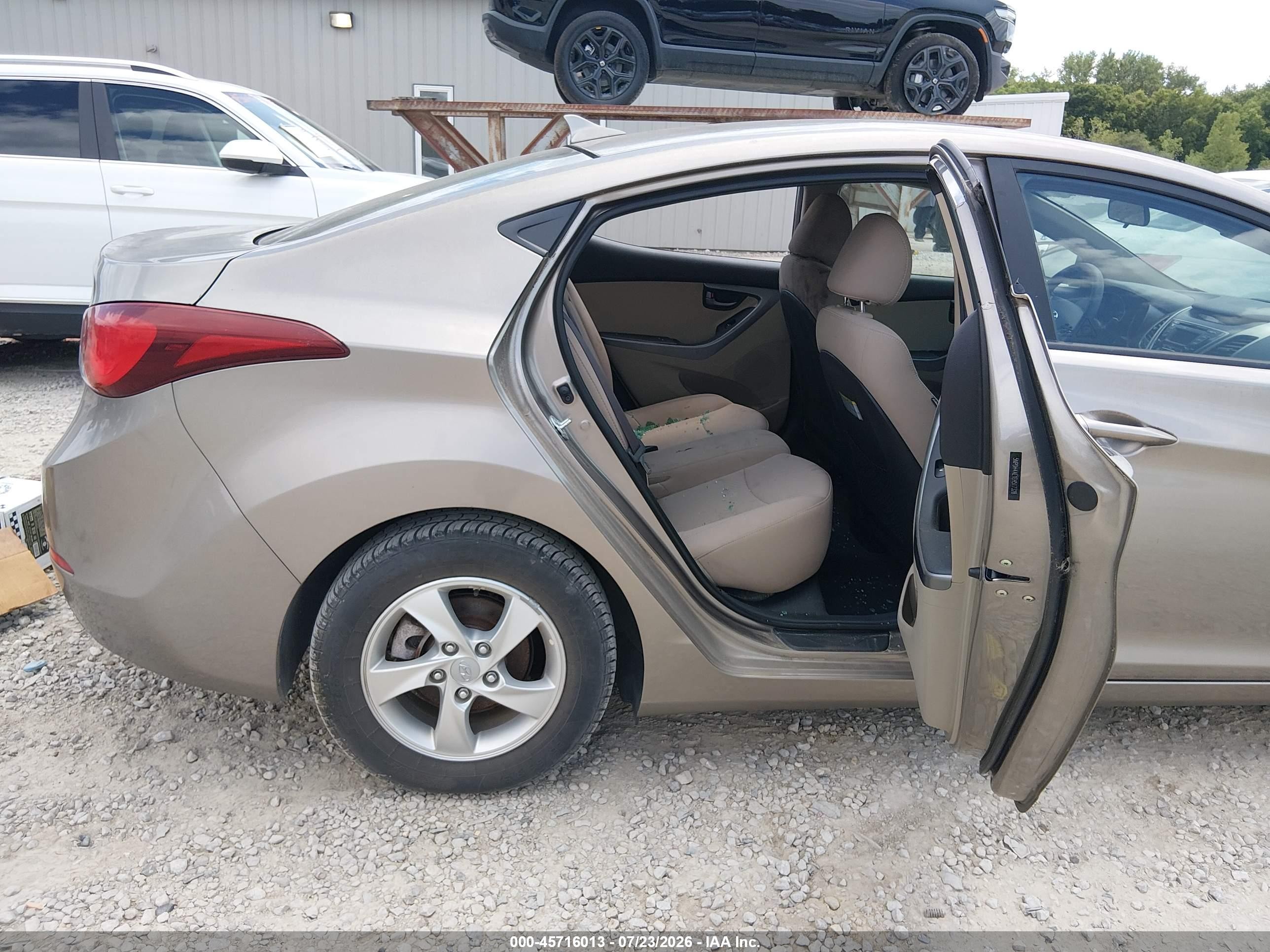 2014 Hyundai Elantra Se Бежевый vin: 5NPDH4AE1EH517328
