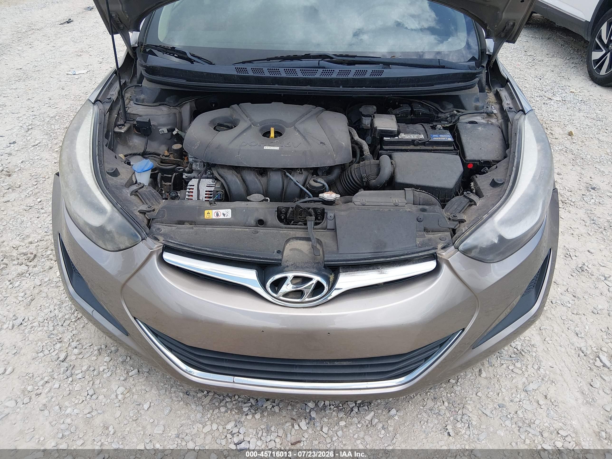 2014 Hyundai Elantra Se Бежевый vin: 5NPDH4AE1EH517328
