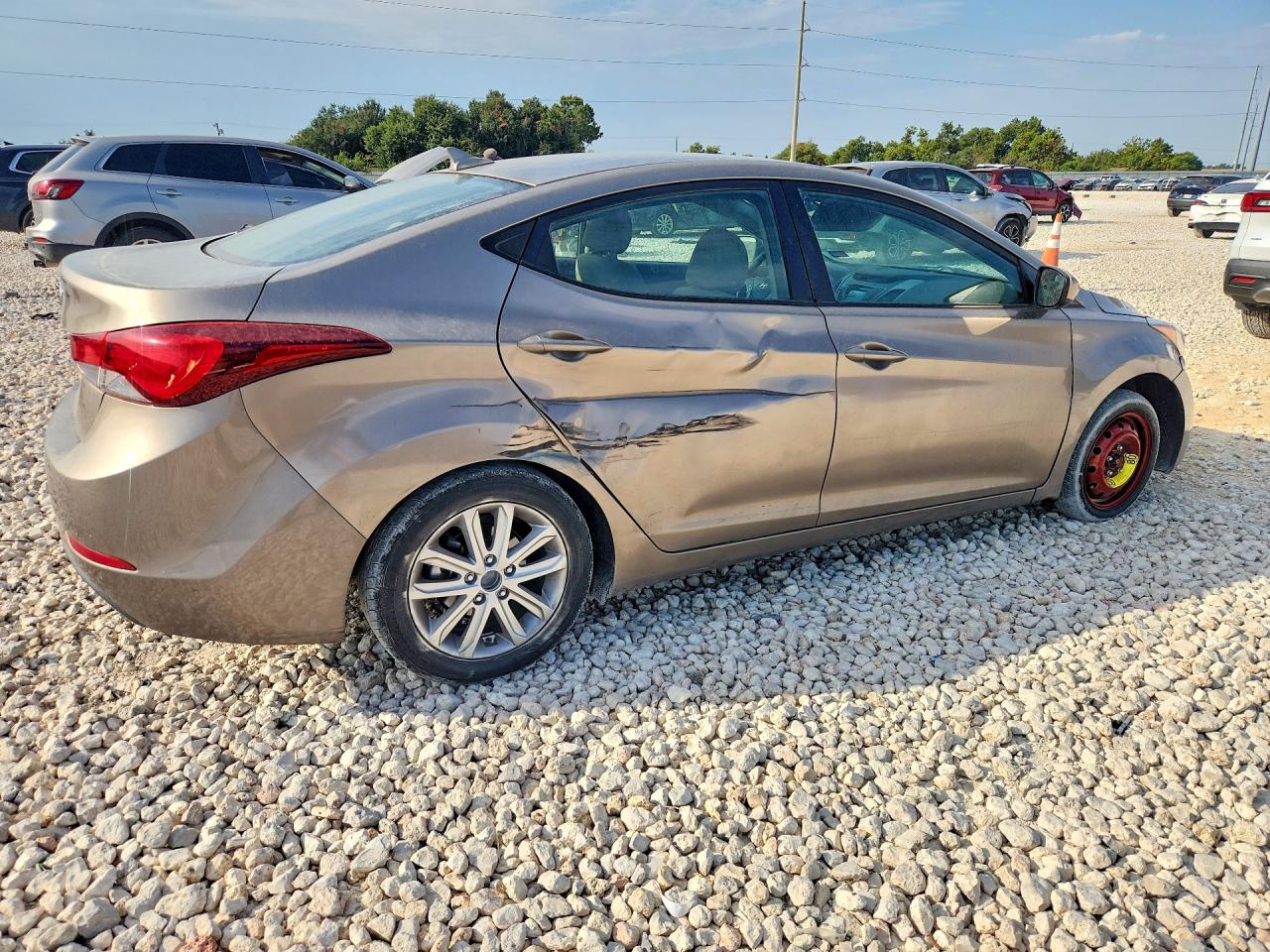 2014 Hyundai Elantra Se Gray vin: 5NPDH4AE1EH520066