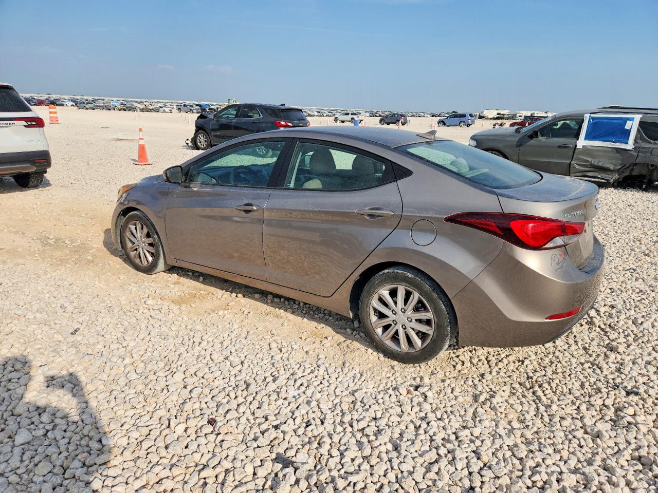 2014 Hyundai Elantra Se Gray vin: 5NPDH4AE1EH520066