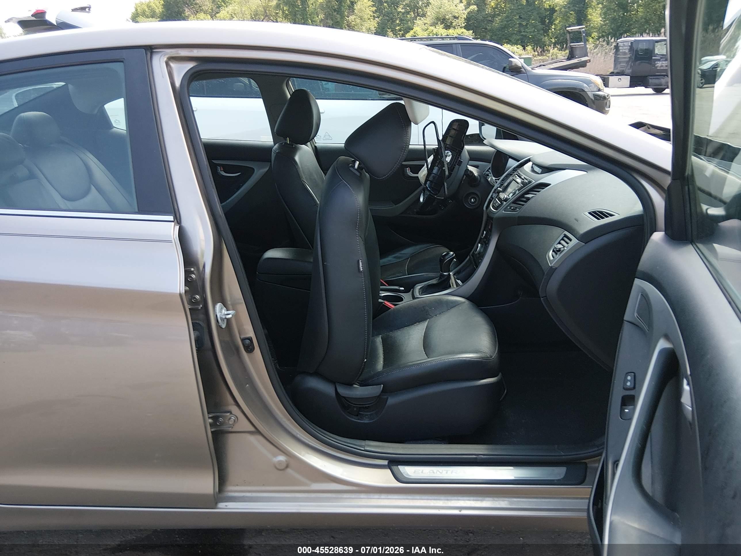 2014 Hyundai Elantra Limited Gray vin: 5NPDH4AE1EH528460