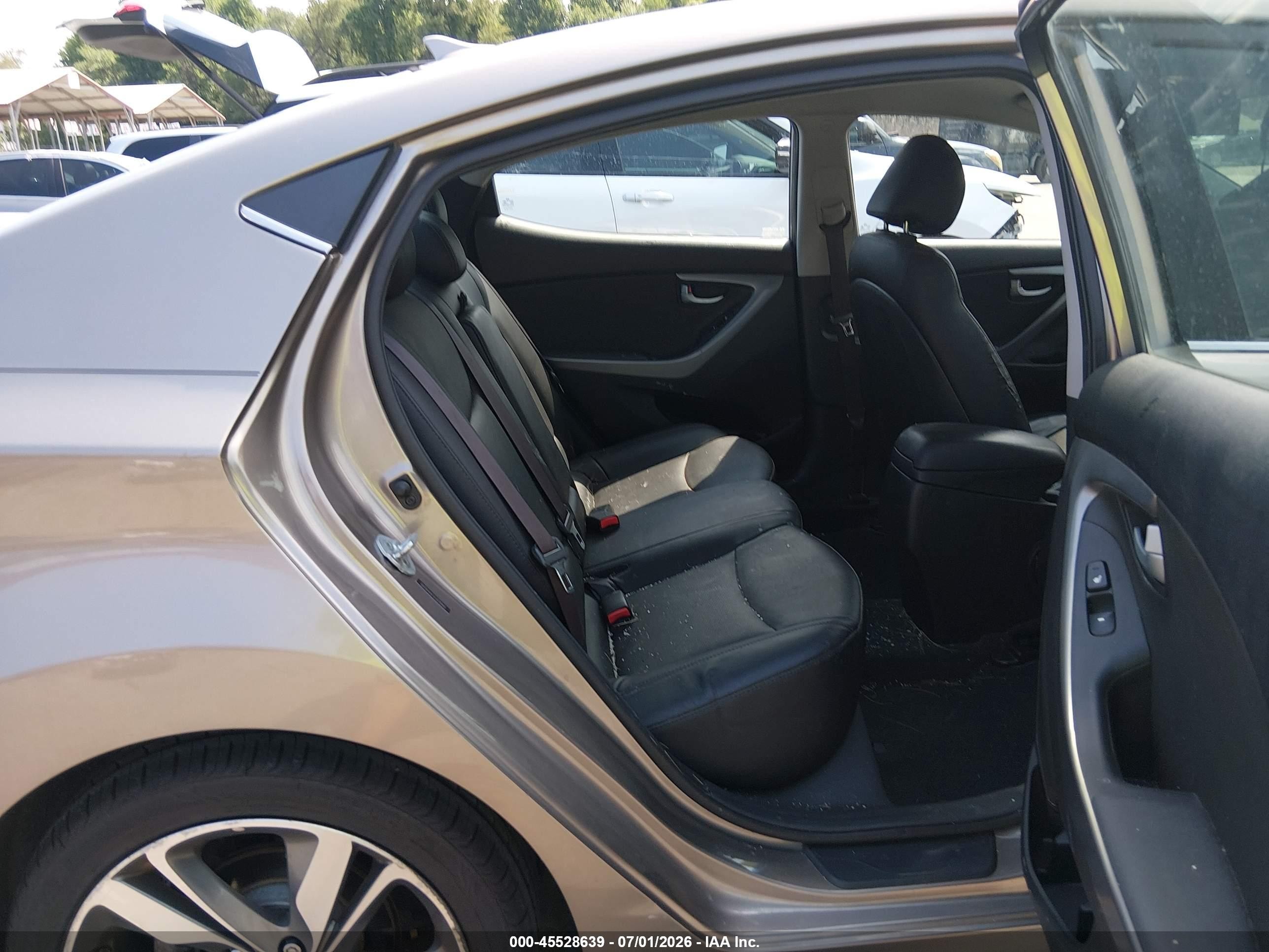 2014 Hyundai Elantra Limited Gray vin: 5NPDH4AE1EH528460