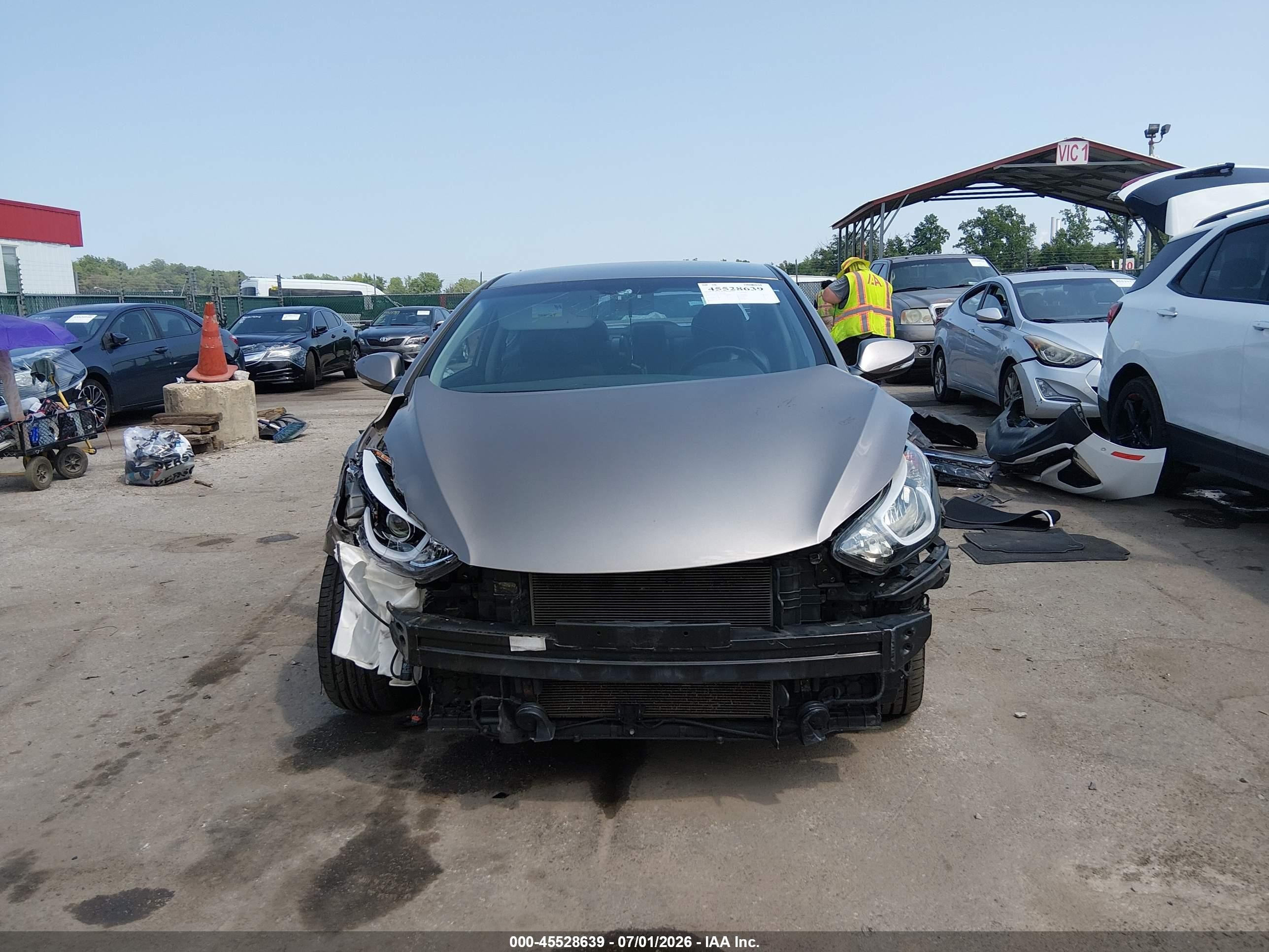 2014 Hyundai Elantra Limited Gray vin: 5NPDH4AE1EH528460