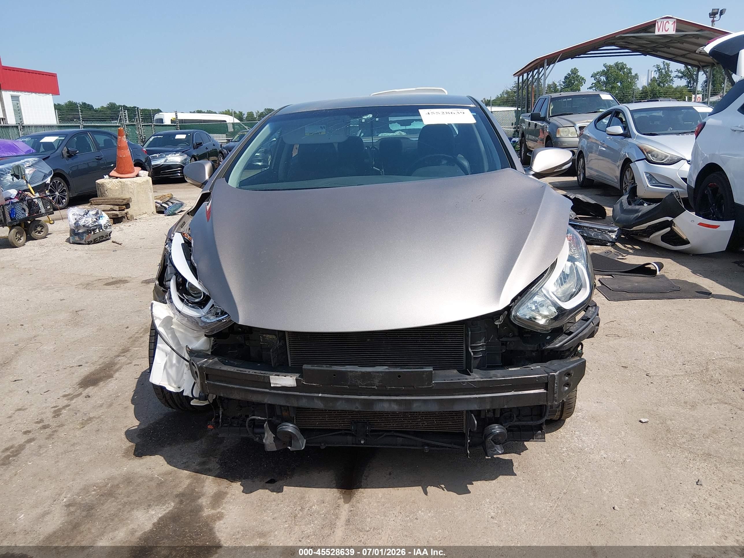 2014 Hyundai Elantra Limited Gray vin: 5NPDH4AE1EH528460