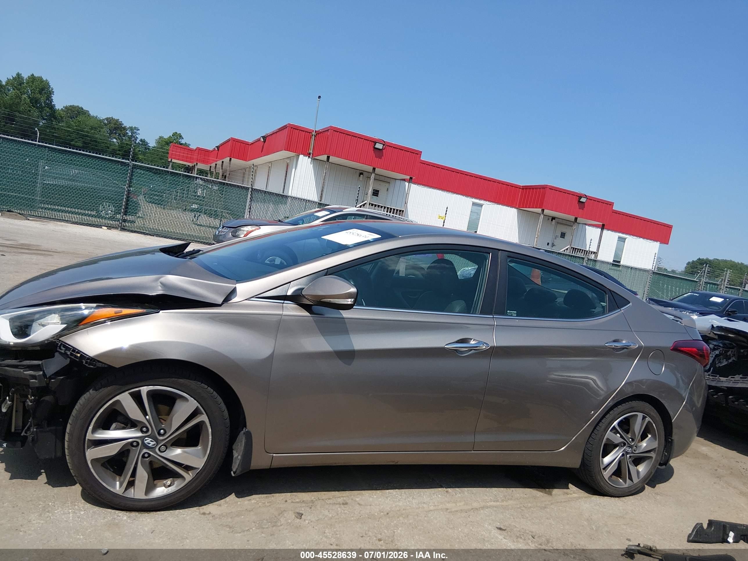 2014 Hyundai Elantra Limited Gray vin: 5NPDH4AE1EH528460