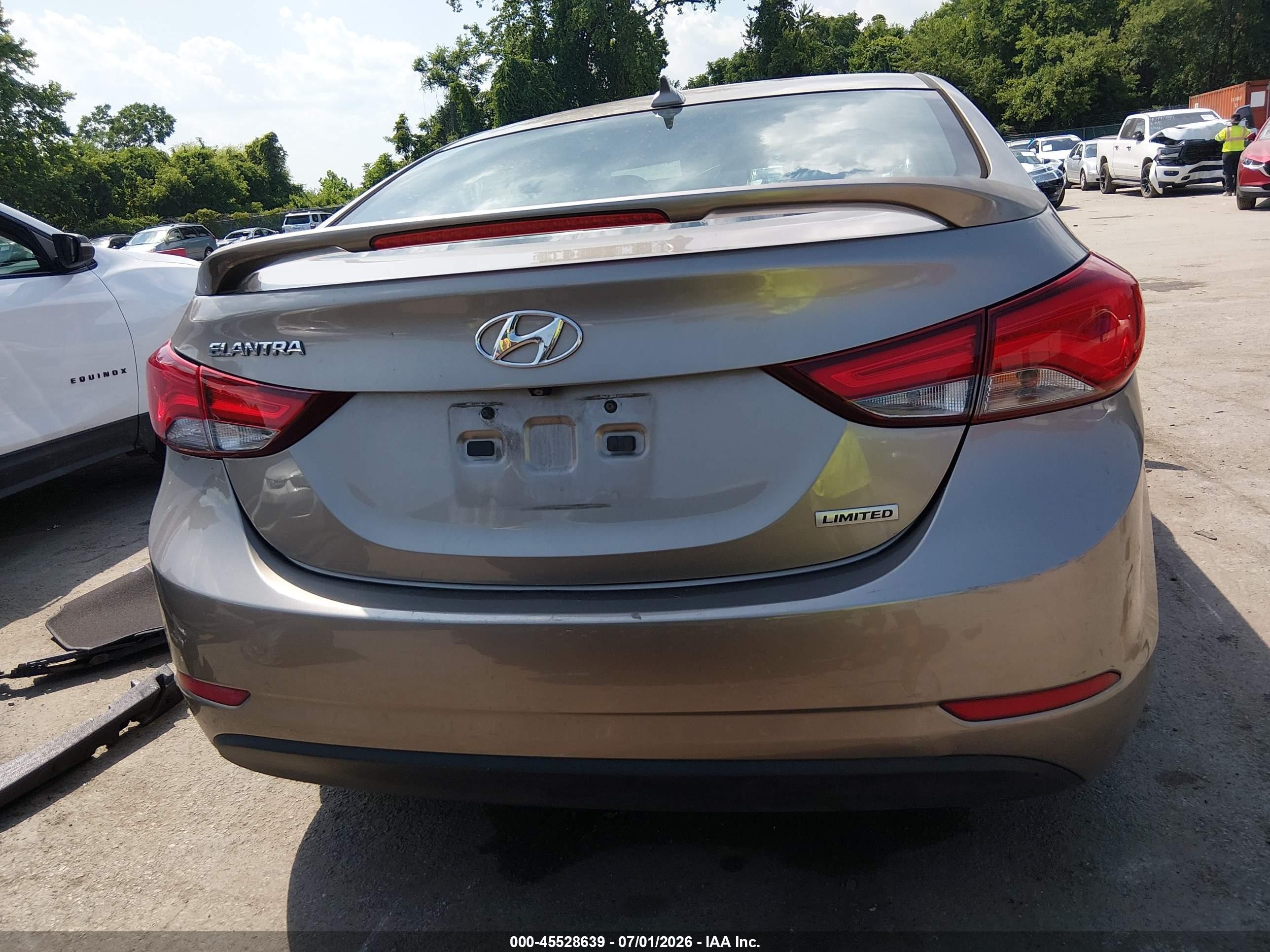 2014 Hyundai Elantra Limited Gray vin: 5NPDH4AE1EH528460