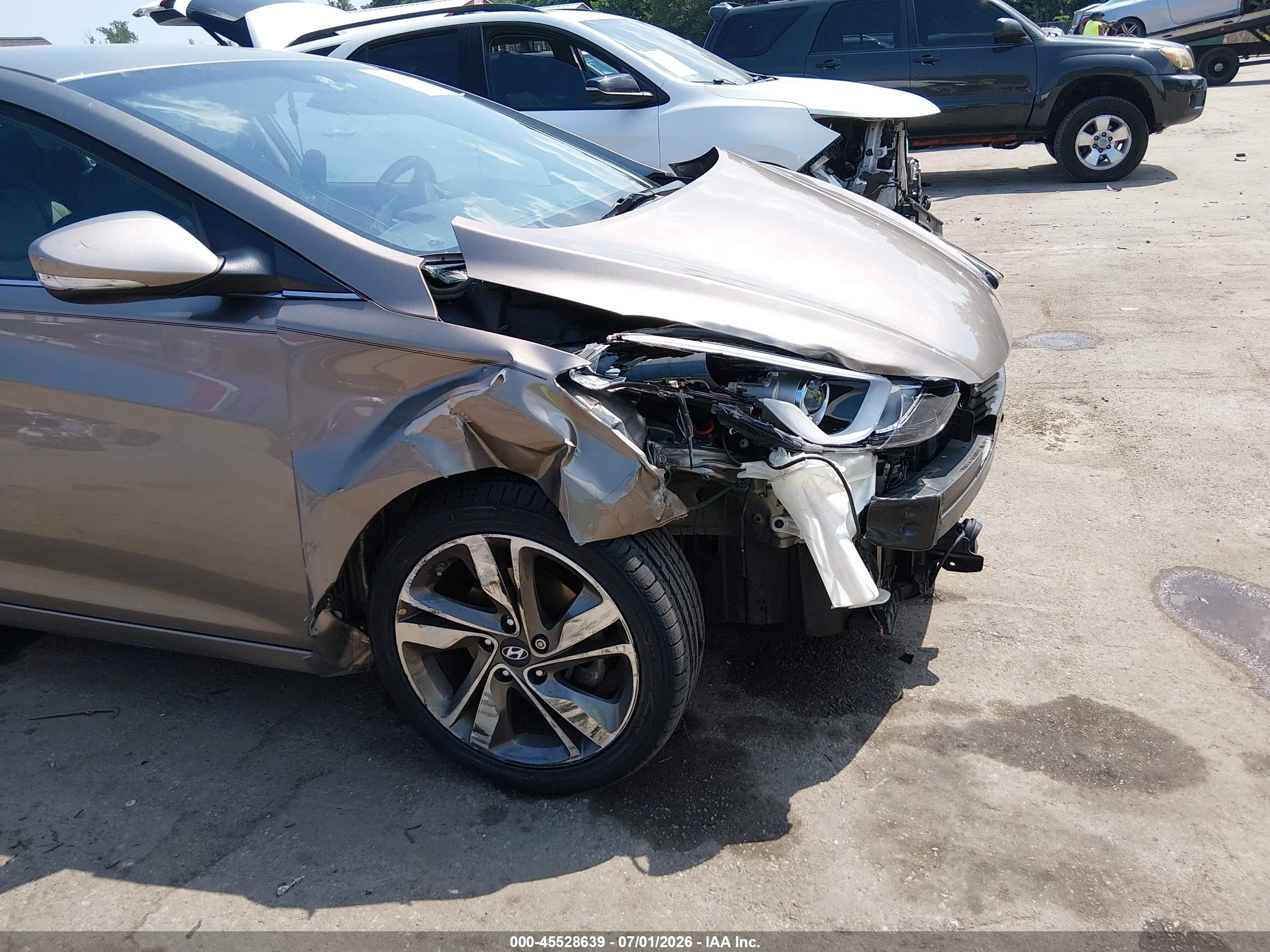 2014 Hyundai Elantra Limited Gray vin: 5NPDH4AE1EH528460