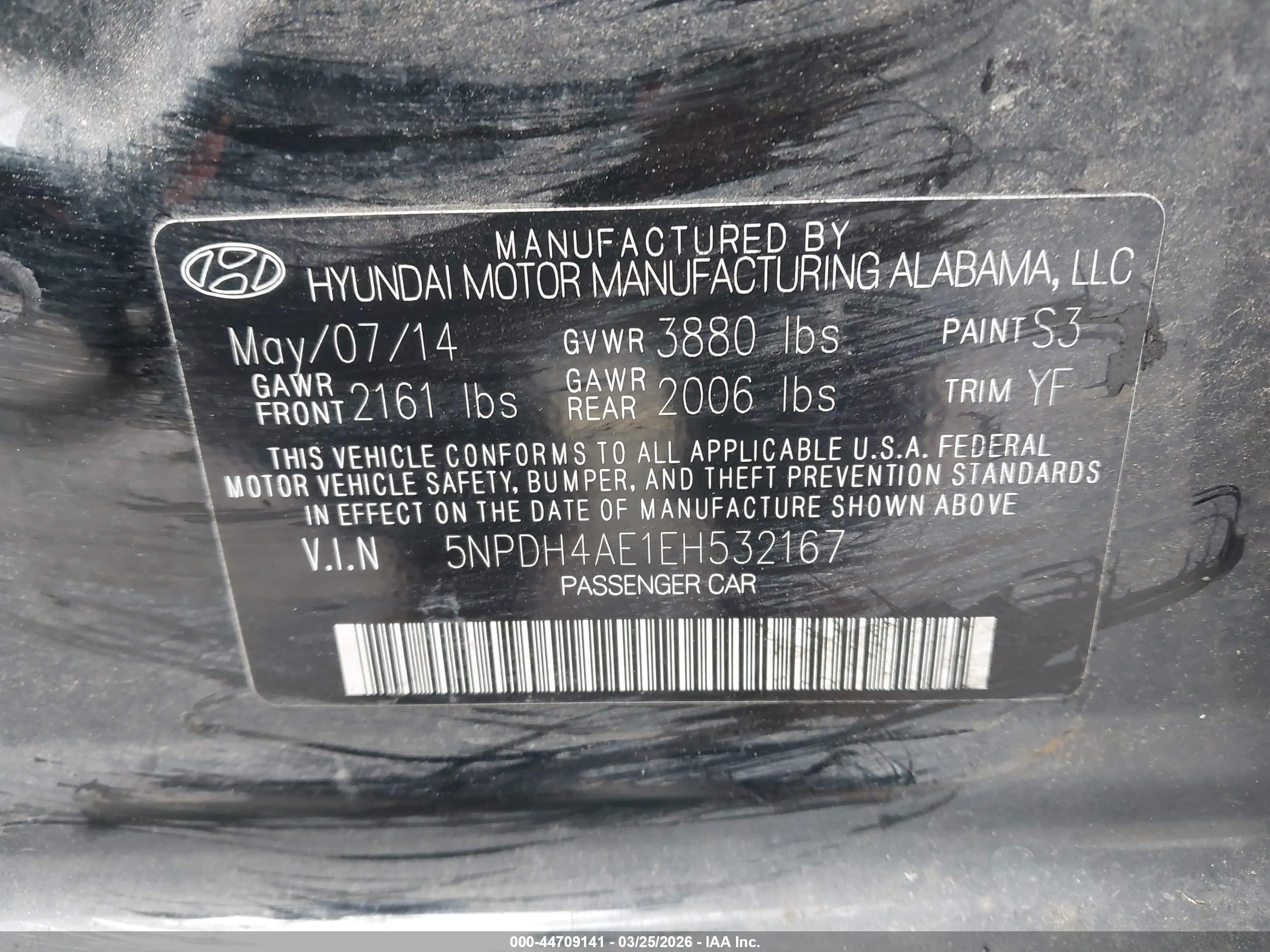 2014 Hyundai Elantra Se Черный vin: 5NPDH4AE1EH532167