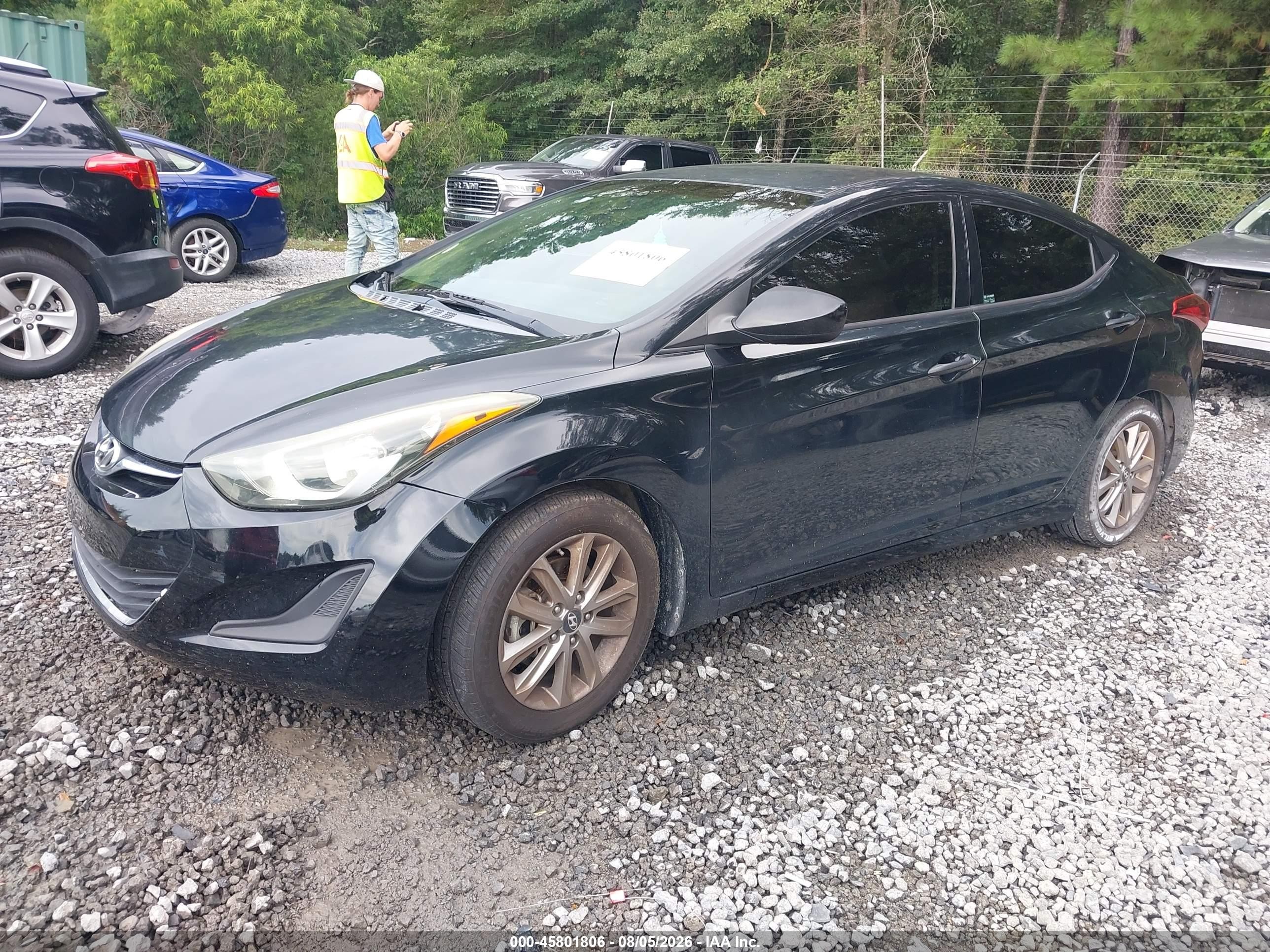 2014 Hyundai Elantra Se Black vin: 5NPDH4AE1EH532928