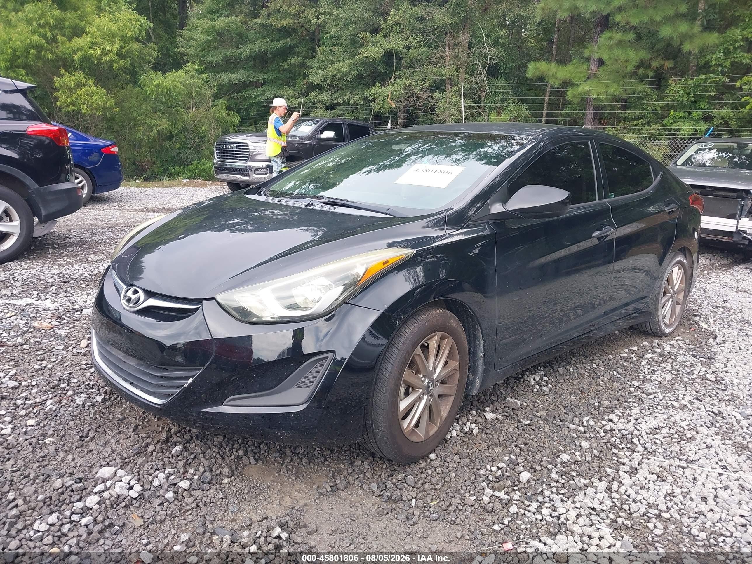 2014 Hyundai Elantra Se Black vin: 5NPDH4AE1EH532928