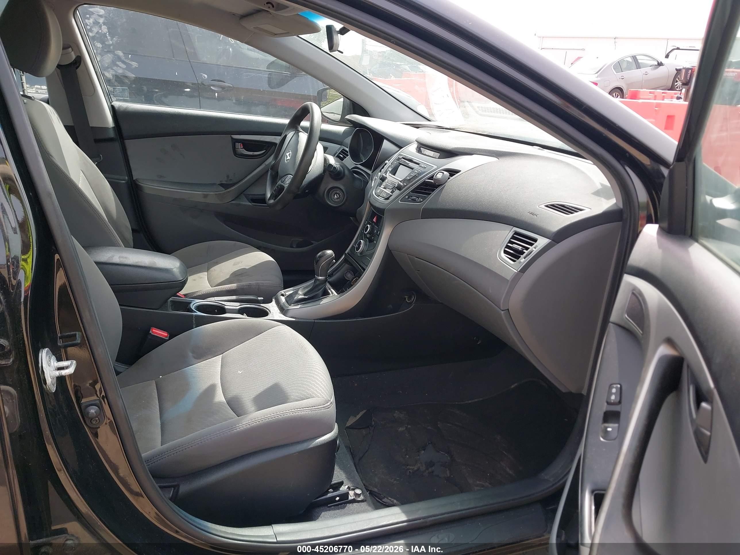 2014 Hyundai Elantra Se Black vin: 5NPDH4AE1EH534470