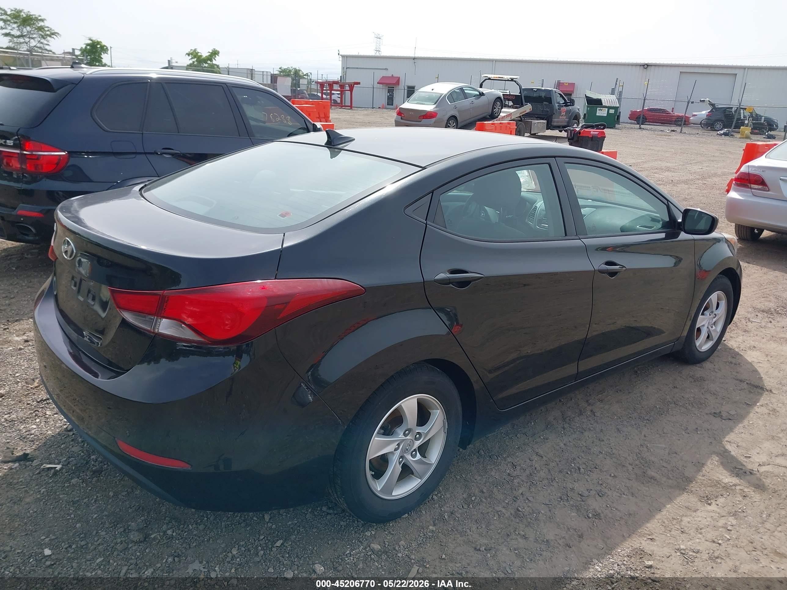 2014 Hyundai Elantra Se Black vin: 5NPDH4AE1EH534470