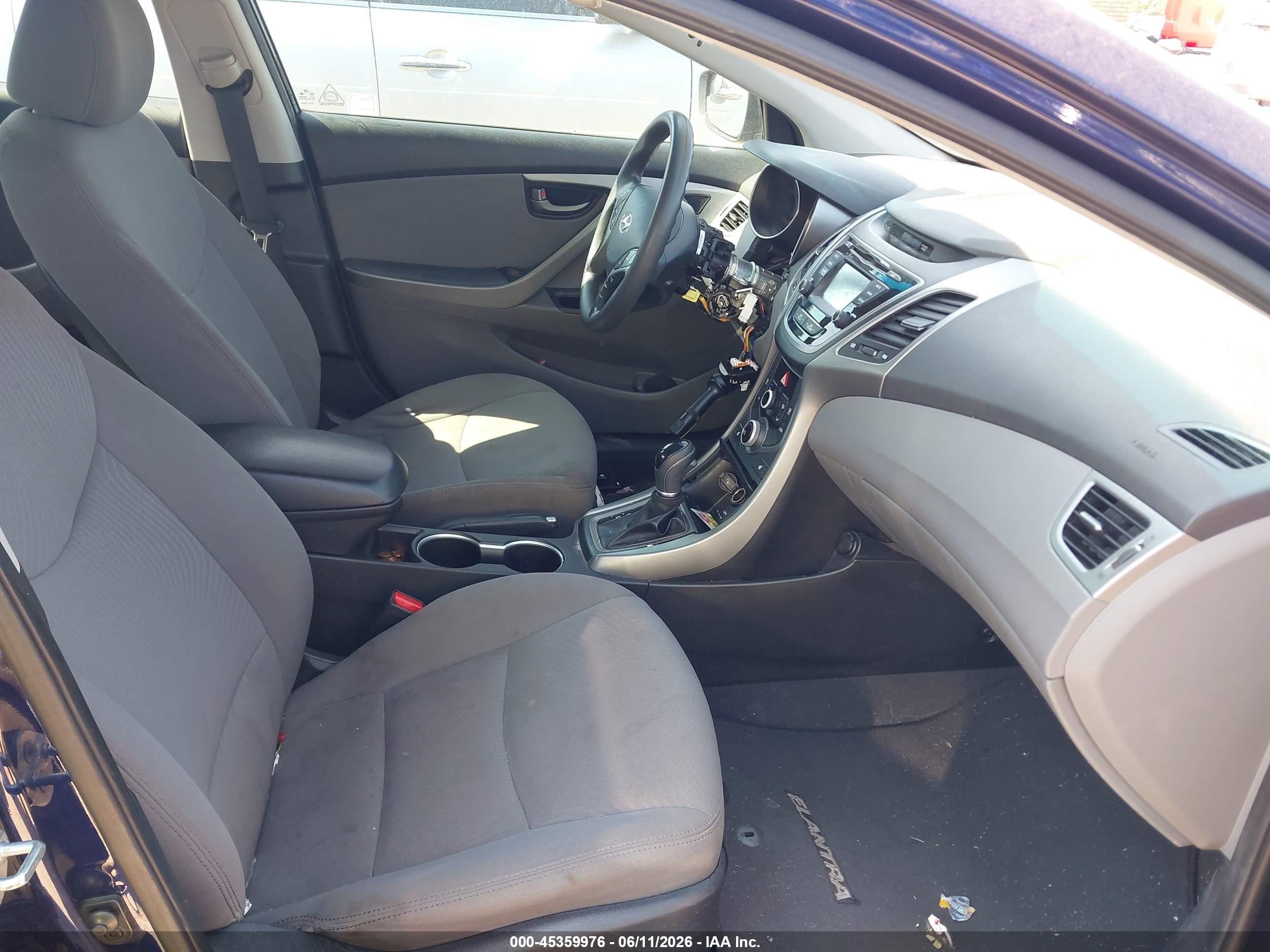 2014 Hyundai Elantra Se Blue vin: 5NPDH4AE1EH535859