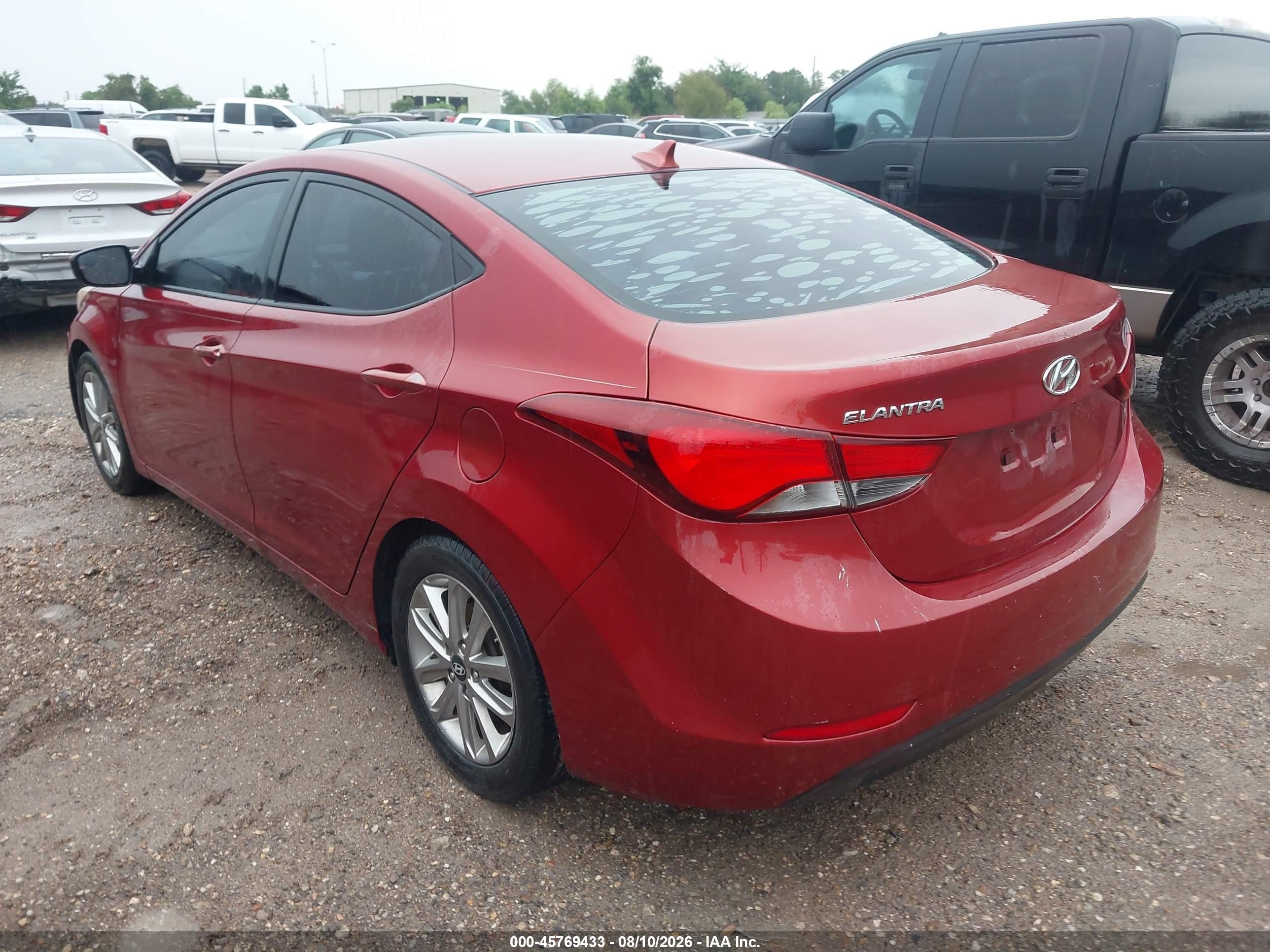 2014 Hyundai Elantra Se Burgundy vin: 5NPDH4AE1EH537160