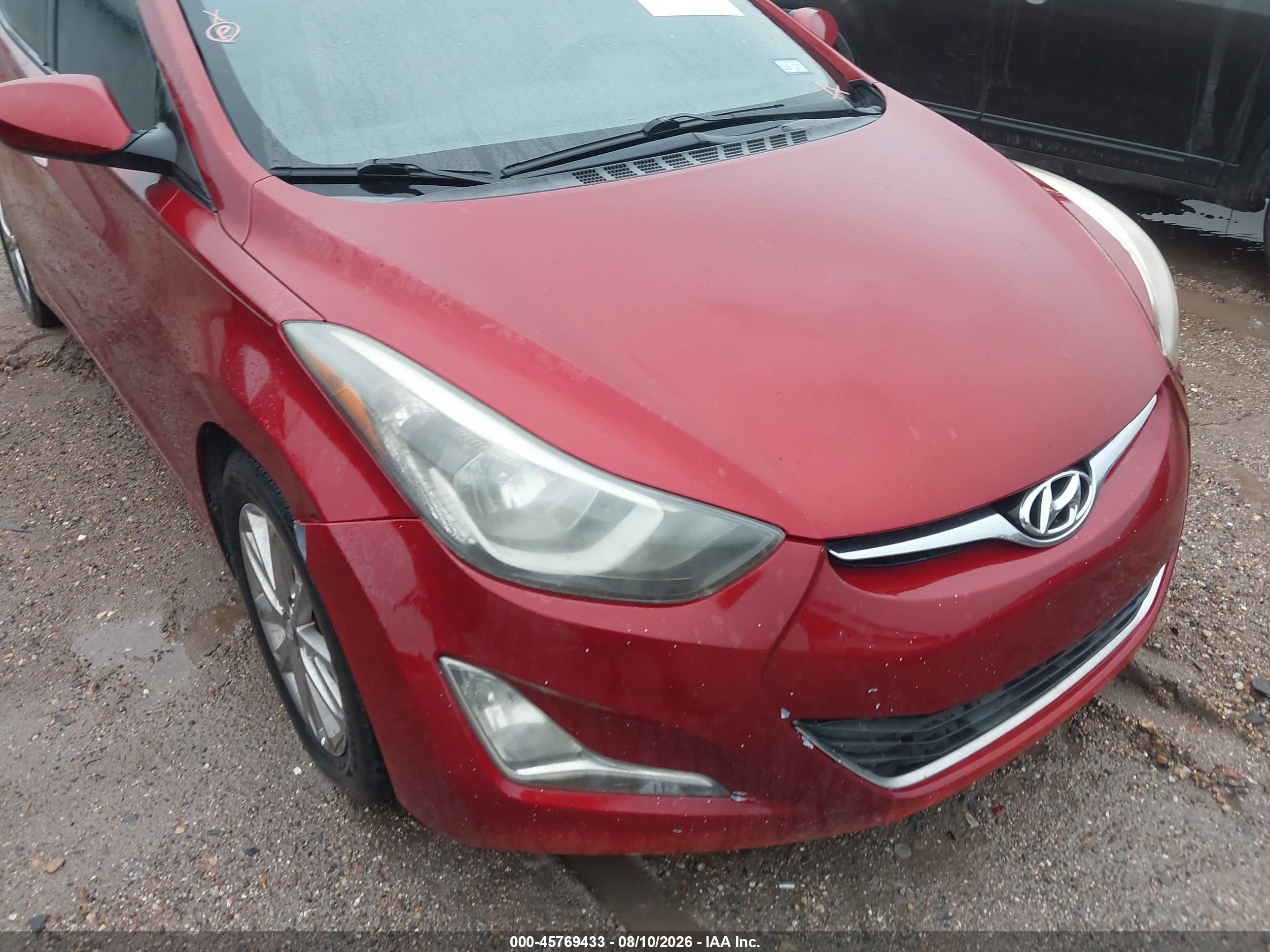 2014 Hyundai Elantra Se Burgundy vin: 5NPDH4AE1EH537160