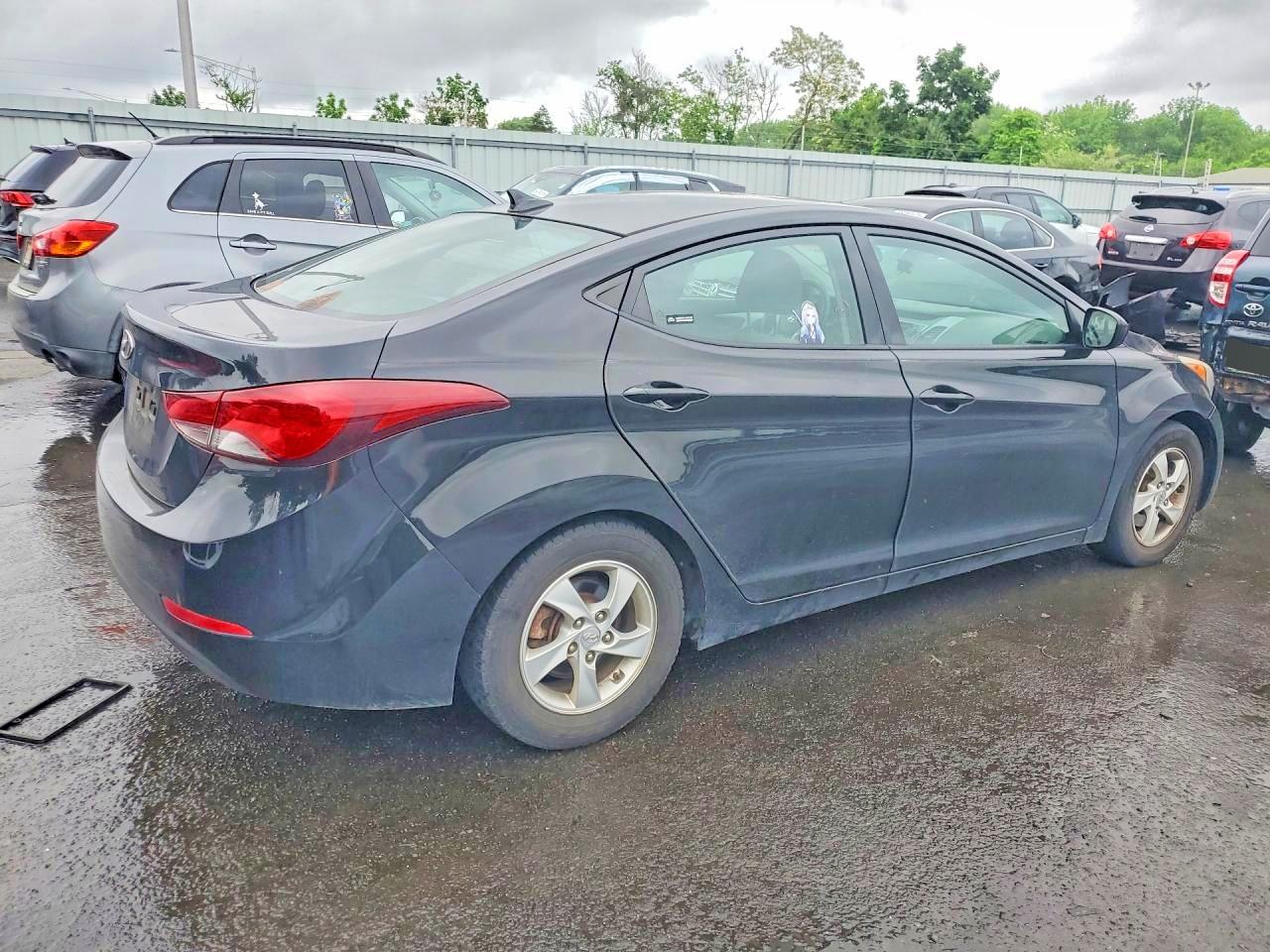 2014 Hyundai Elantra Se Black vin: 5NPDH4AE1EH537630