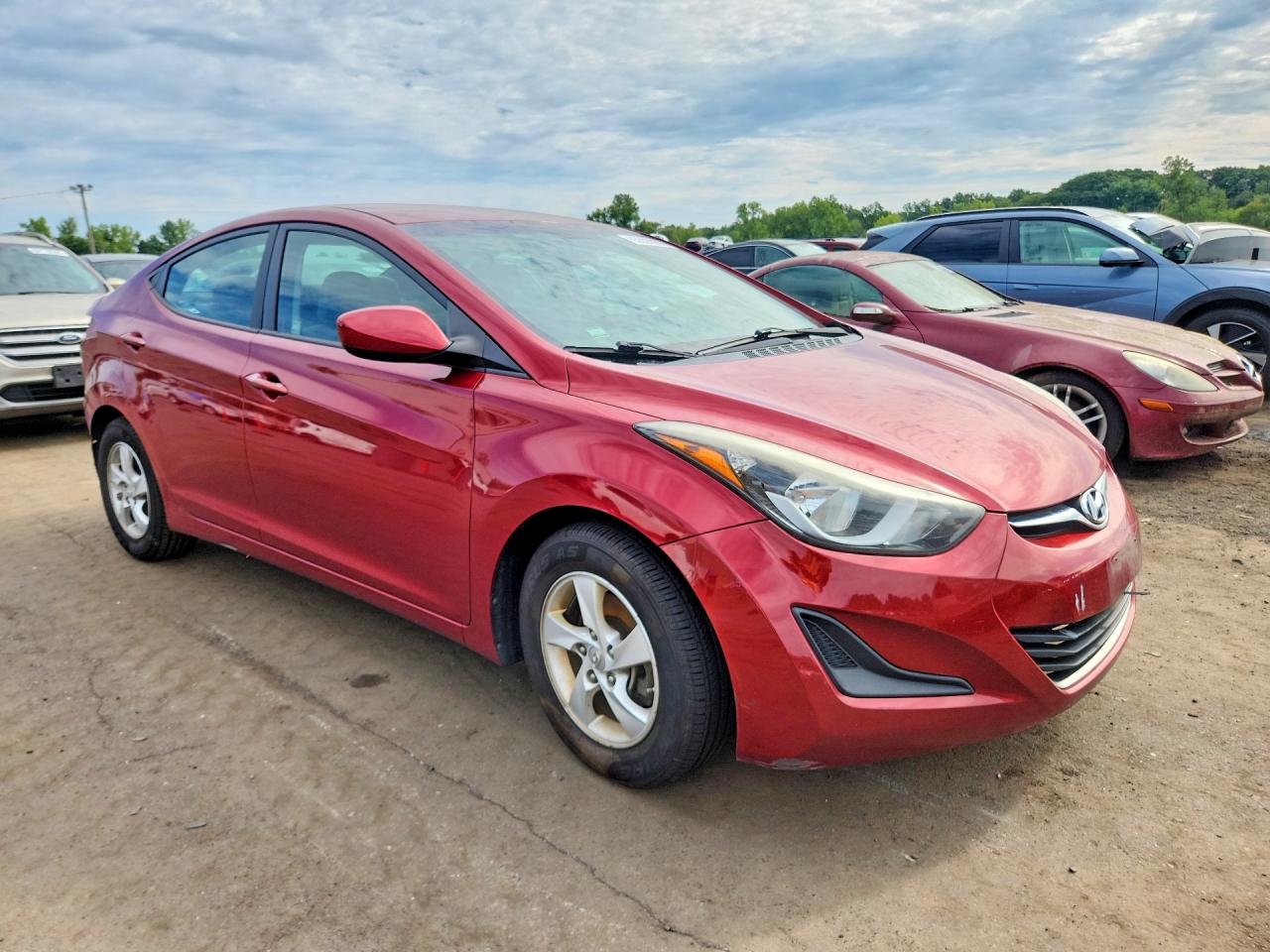 2014 Hyundai Elantra Se Красный vin: 5NPDH4AE1EH541354