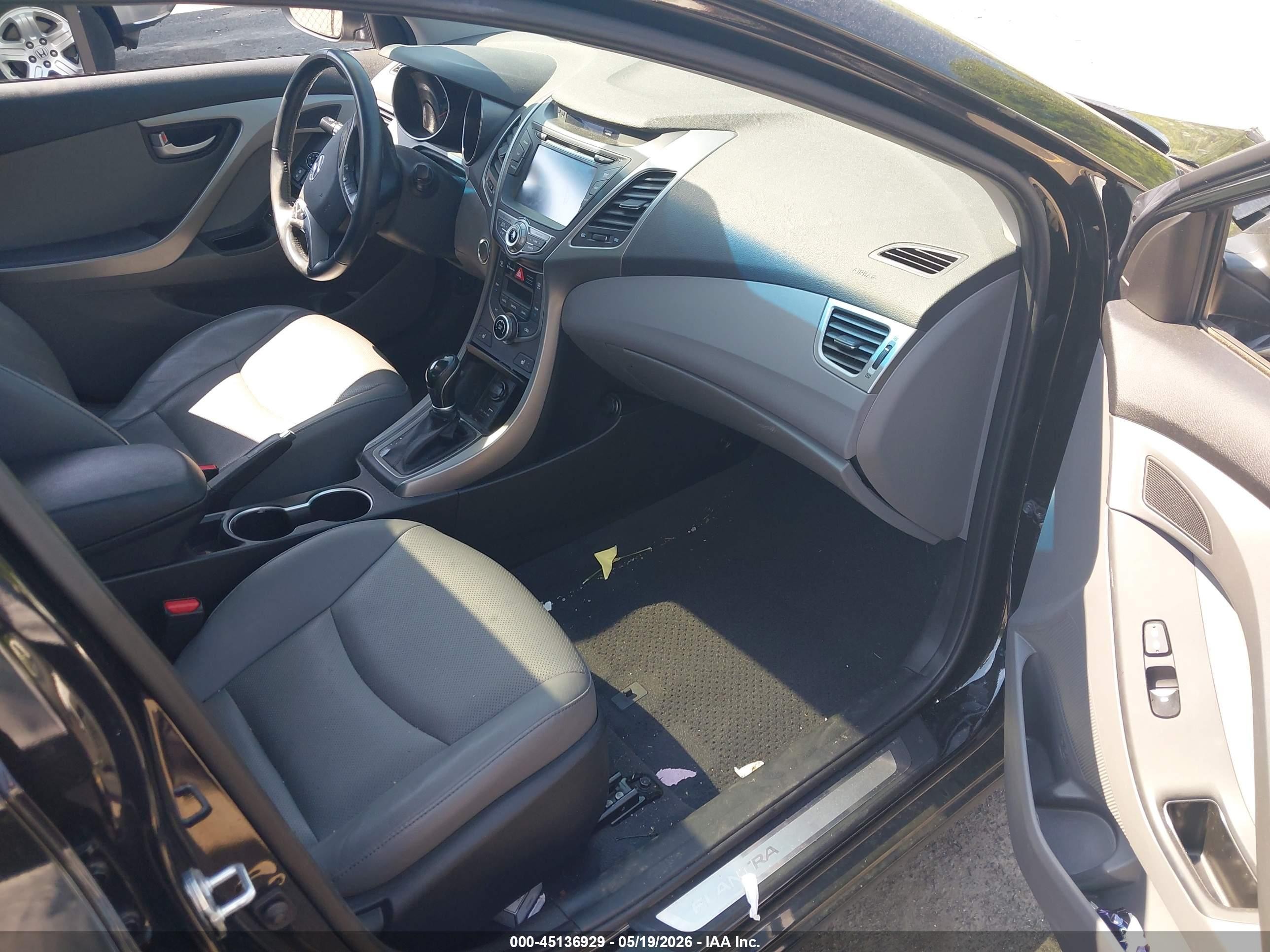 2014 Hyundai Elantra Limited Black vin: 5NPDH4AE1EH543959