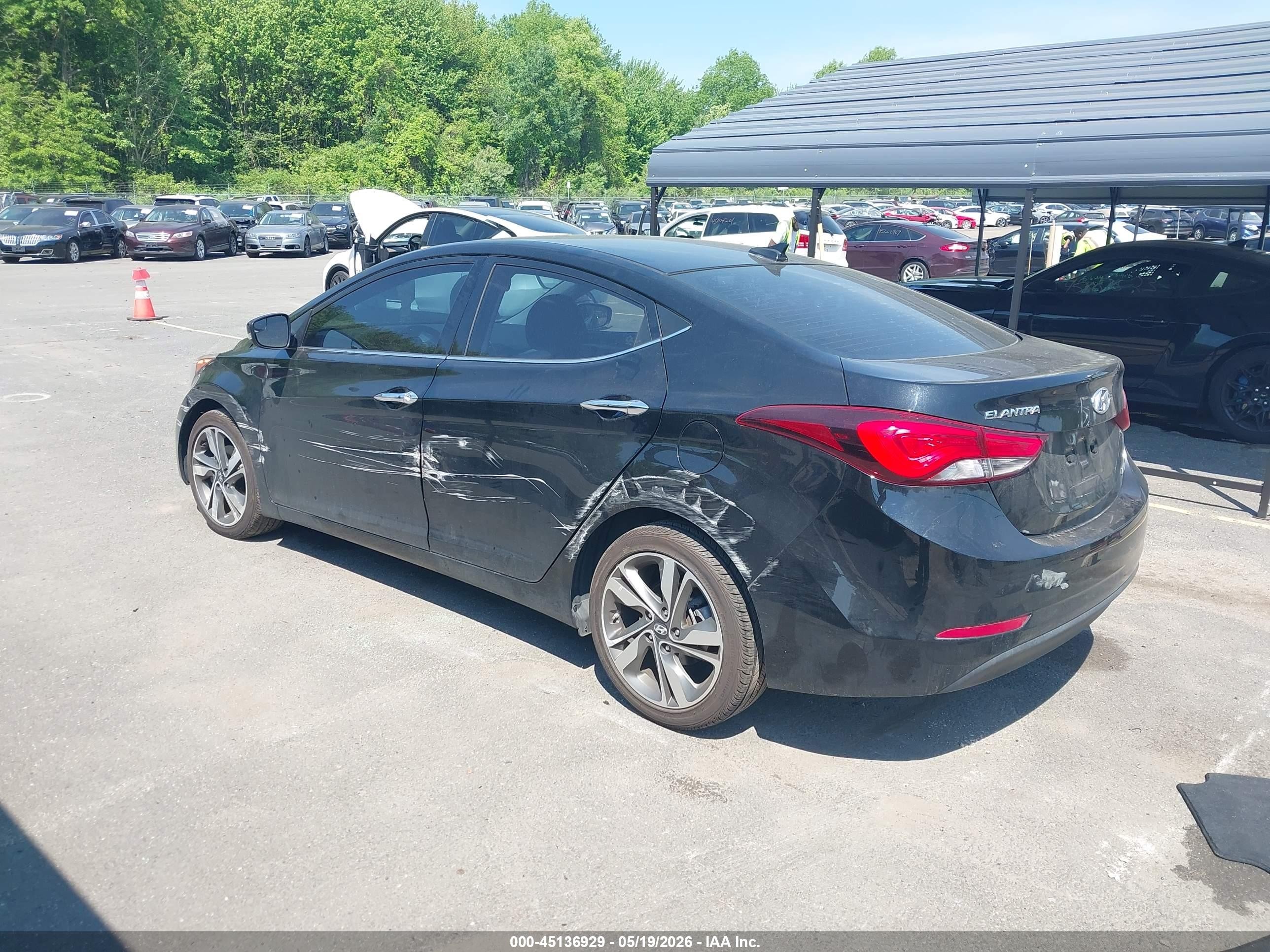 2014 Hyundai Elantra Limited Black vin: 5NPDH4AE1EH543959