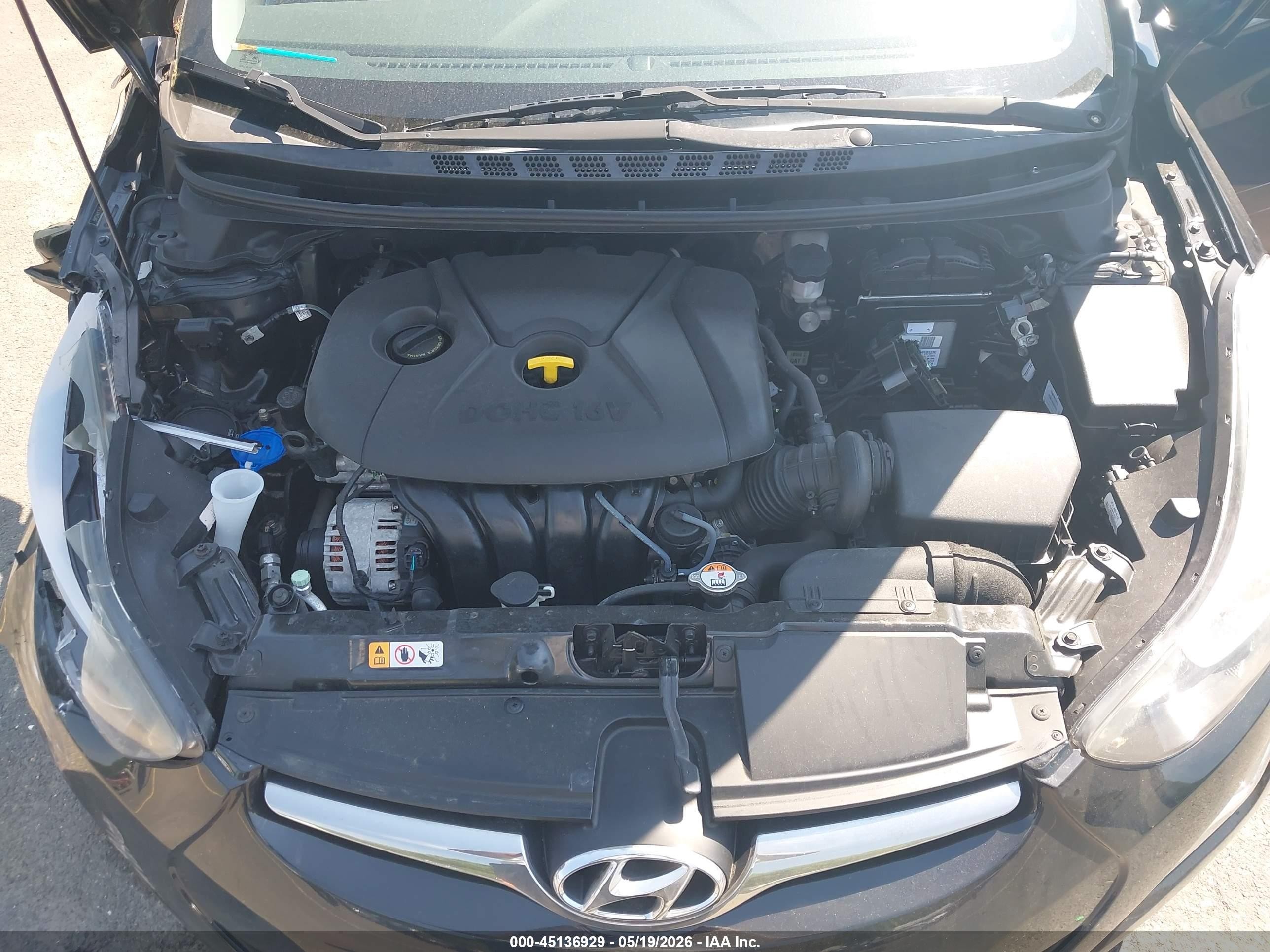 2014 Hyundai Elantra Limited Black vin: 5NPDH4AE1EH543959