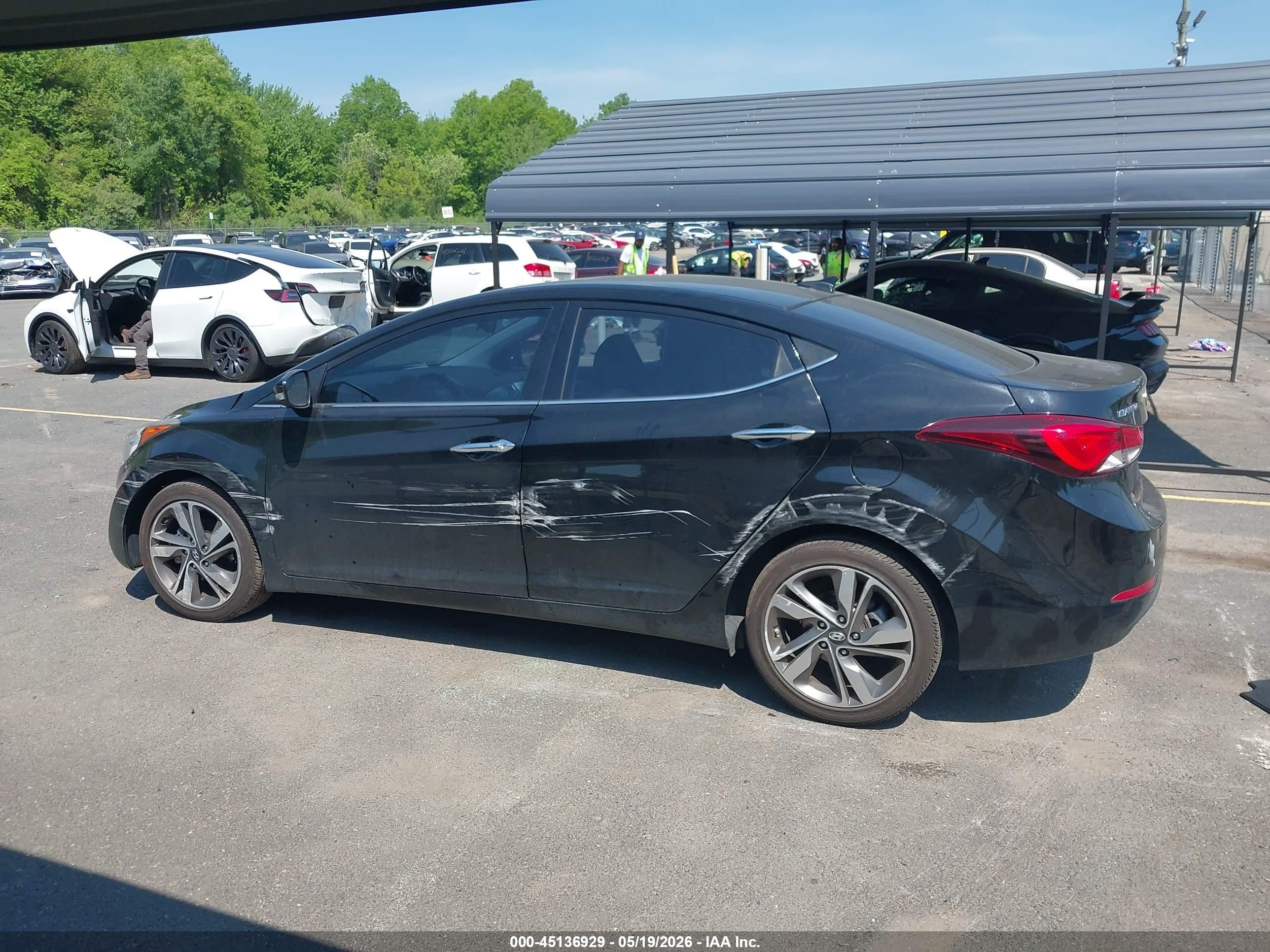 2014 Hyundai Elantra Limited Black vin: 5NPDH4AE1EH543959