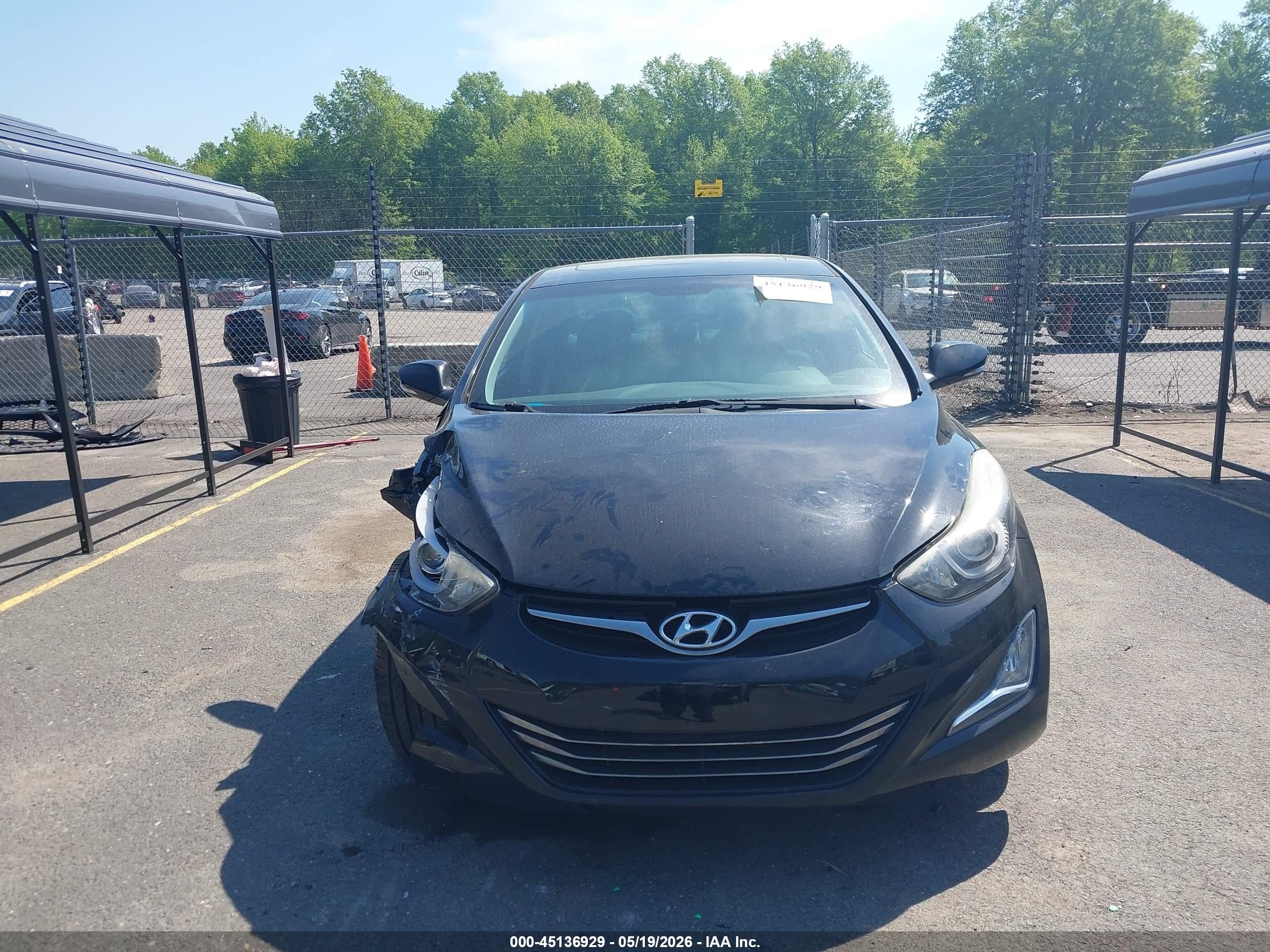 2014 Hyundai Elantra Limited Black vin: 5NPDH4AE1EH543959