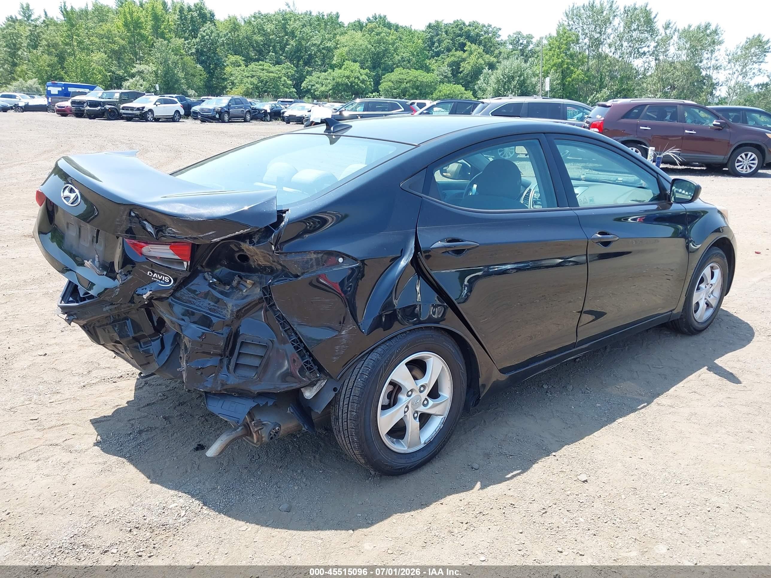 2014 Hyundai Elantra Se Black vin: 5NPDH4AE1EH545436