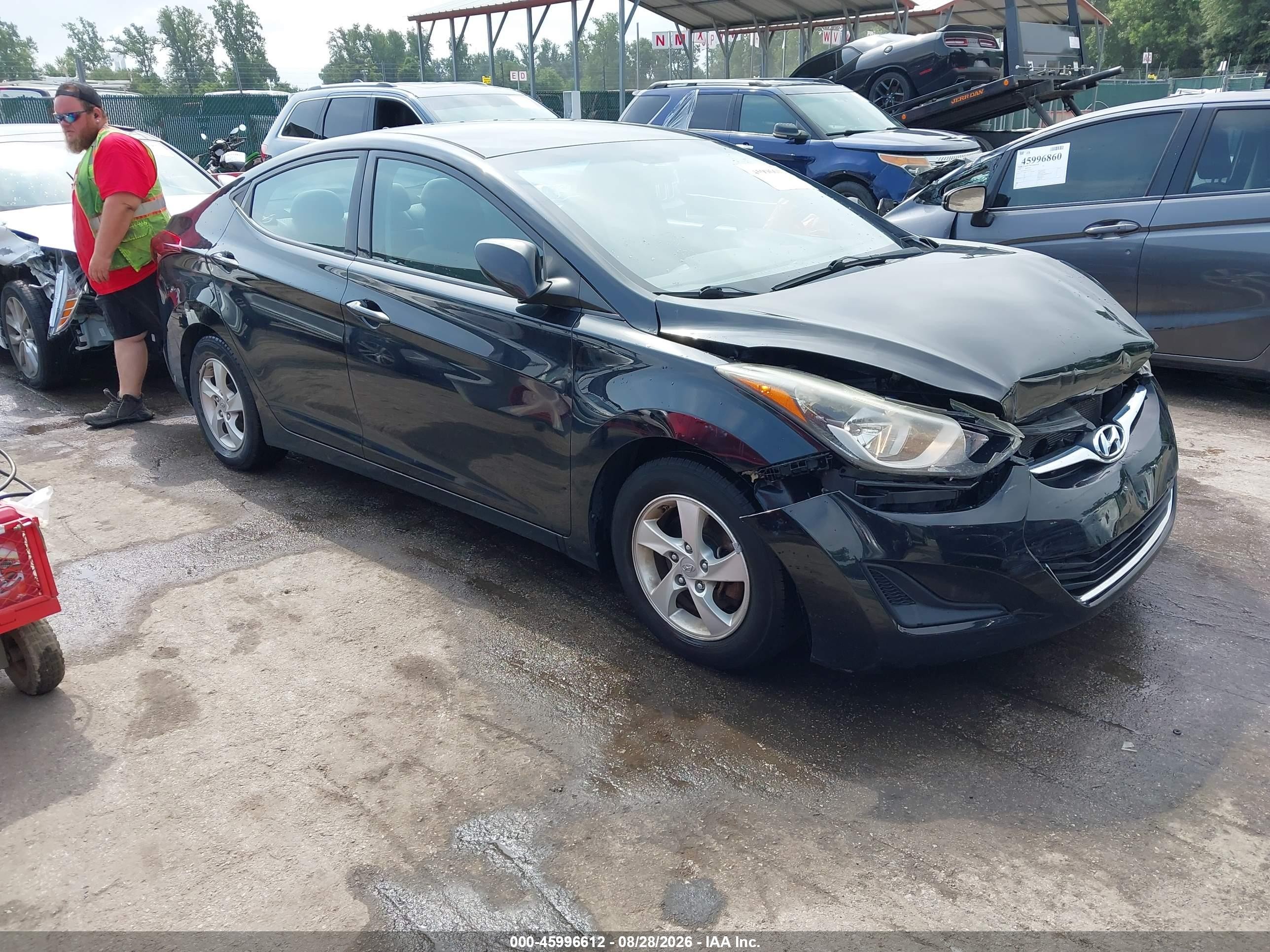 2014 Hyundai Elantra Se Черный vin: 5NPDH4AE1EH546036