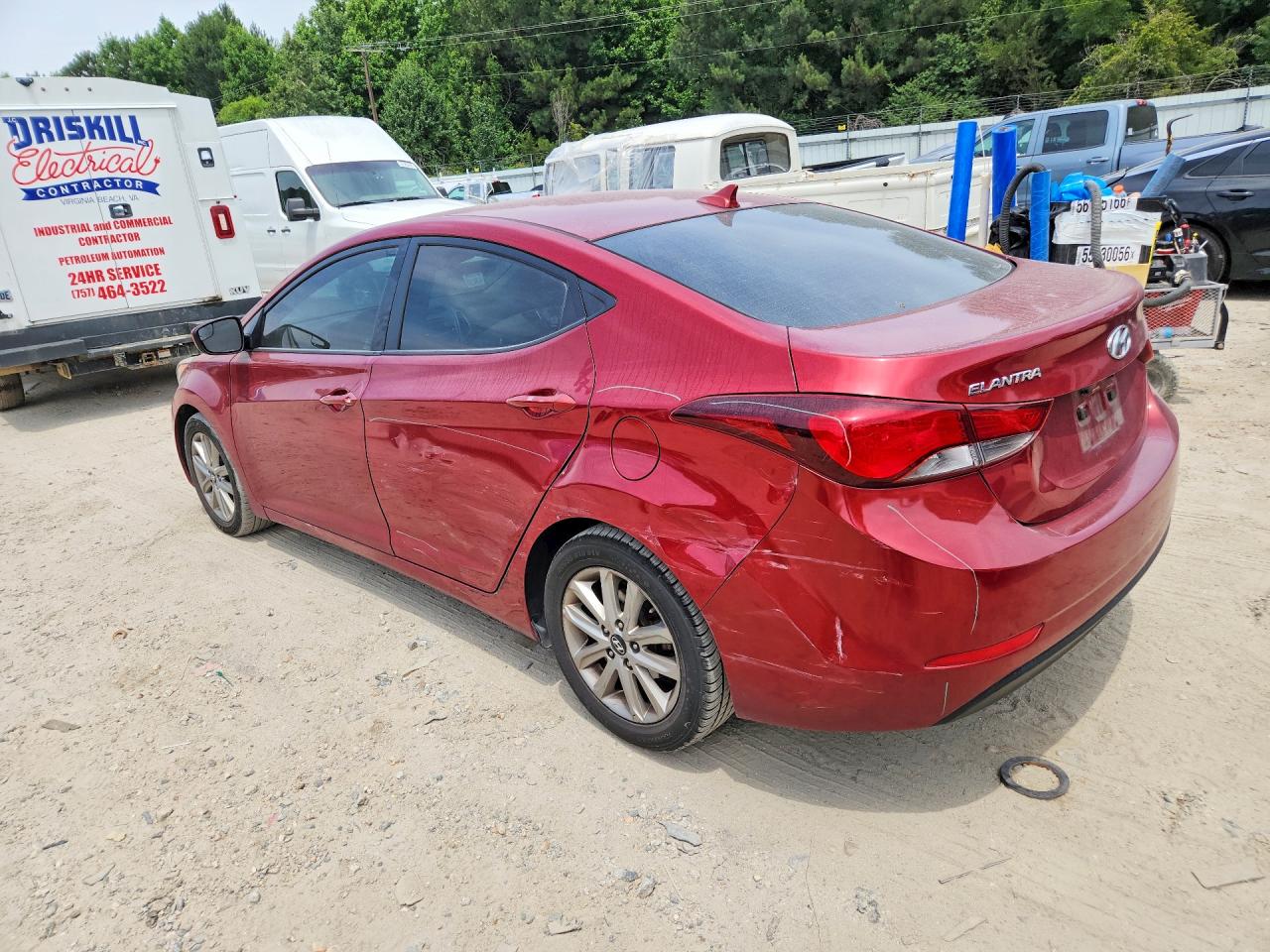 2014 Hyundai Elantra Se Burgundy vin: 5NPDH4AE1EH546148
