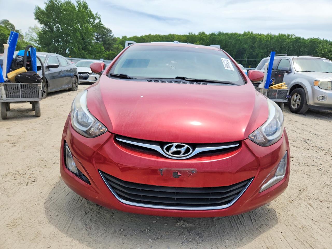 2014 Hyundai Elantra Se Burgundy vin: 5NPDH4AE1EH546148