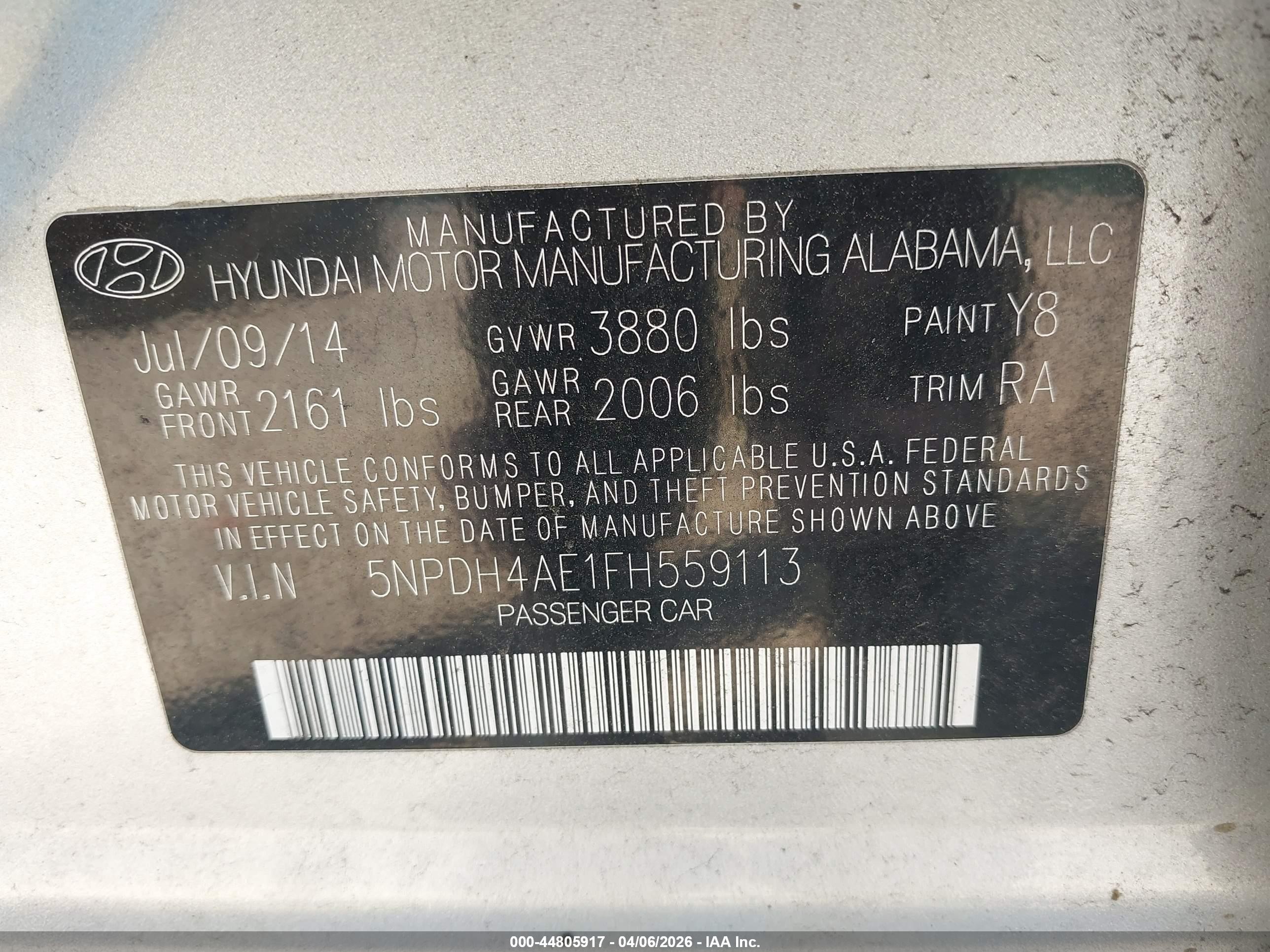 2015 Hyundai Elantra Se Silver vin: 5NPDH4AE1FH559113