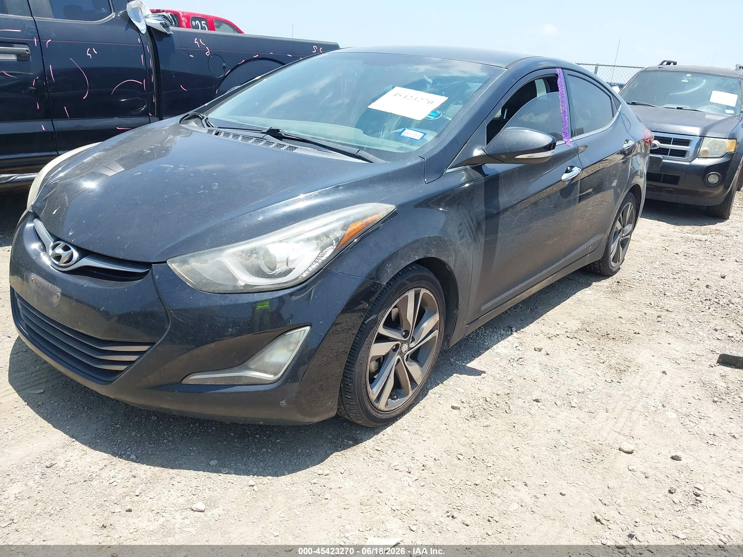 2015 Hyundai Elantra Limited Black vin: 5NPDH4AE1FH567129