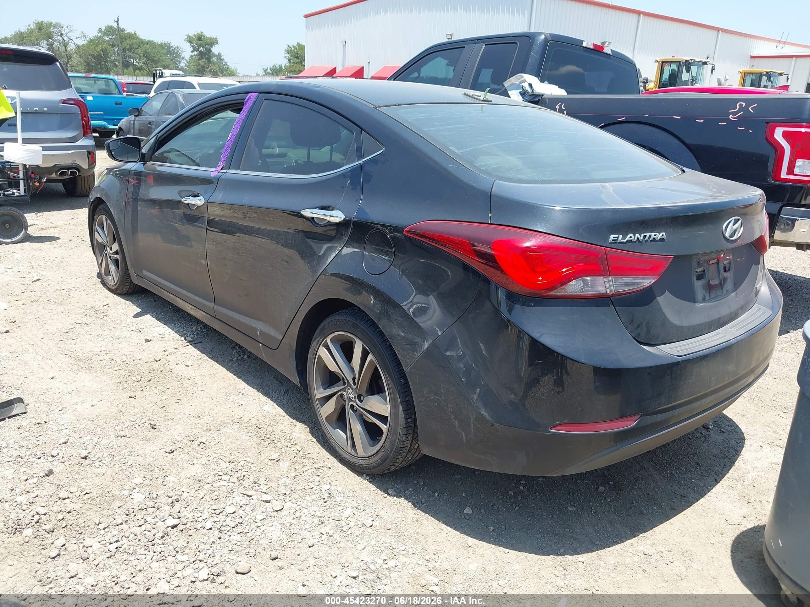 2015 Hyundai Elantra Limited Black vin: 5NPDH4AE1FH567129