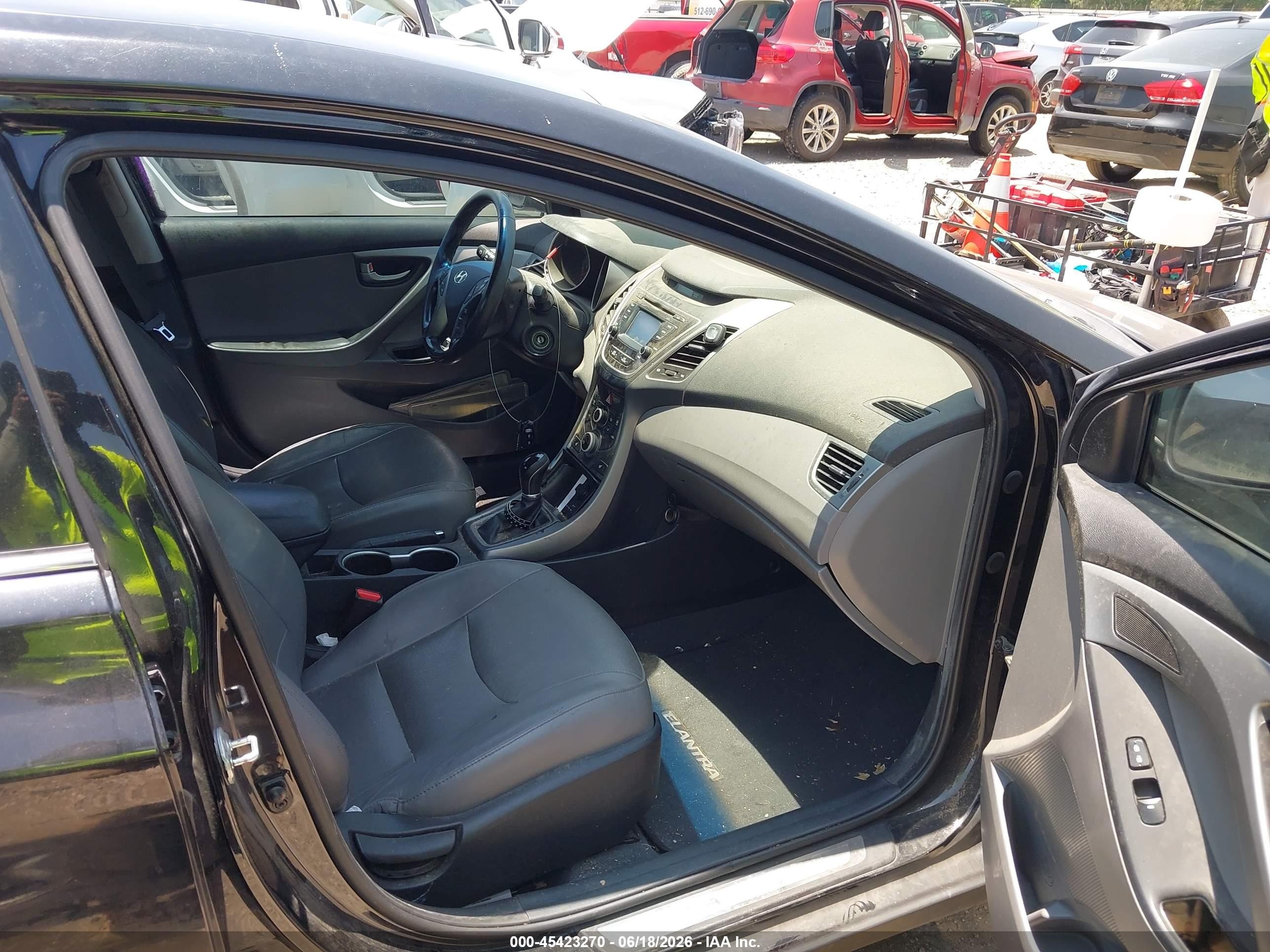 2015 Hyundai Elantra Limited Black vin: 5NPDH4AE1FH567129