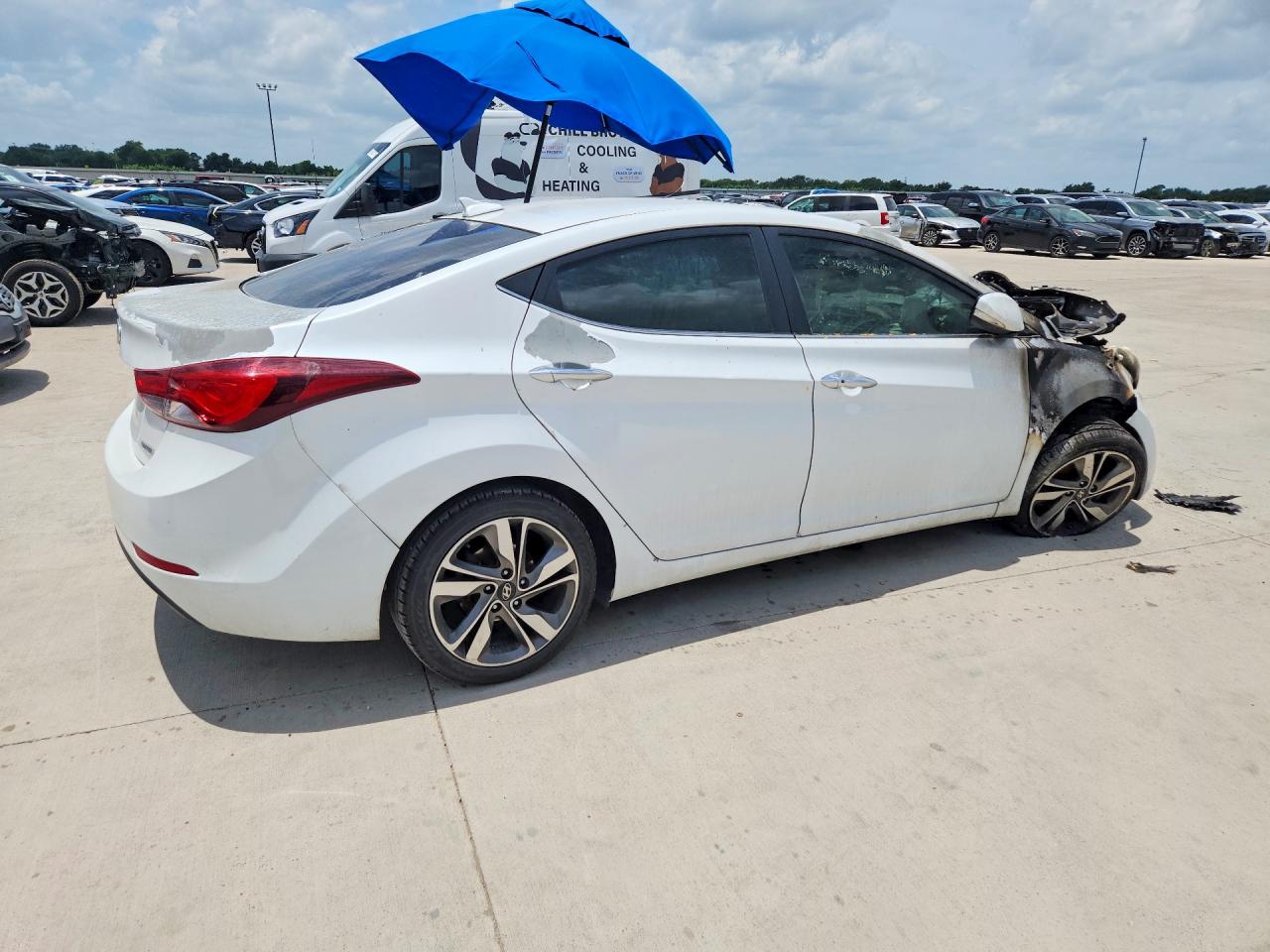 2015 Hyundai Elantra Limited Белый vin: 5NPDH4AE1FH567504