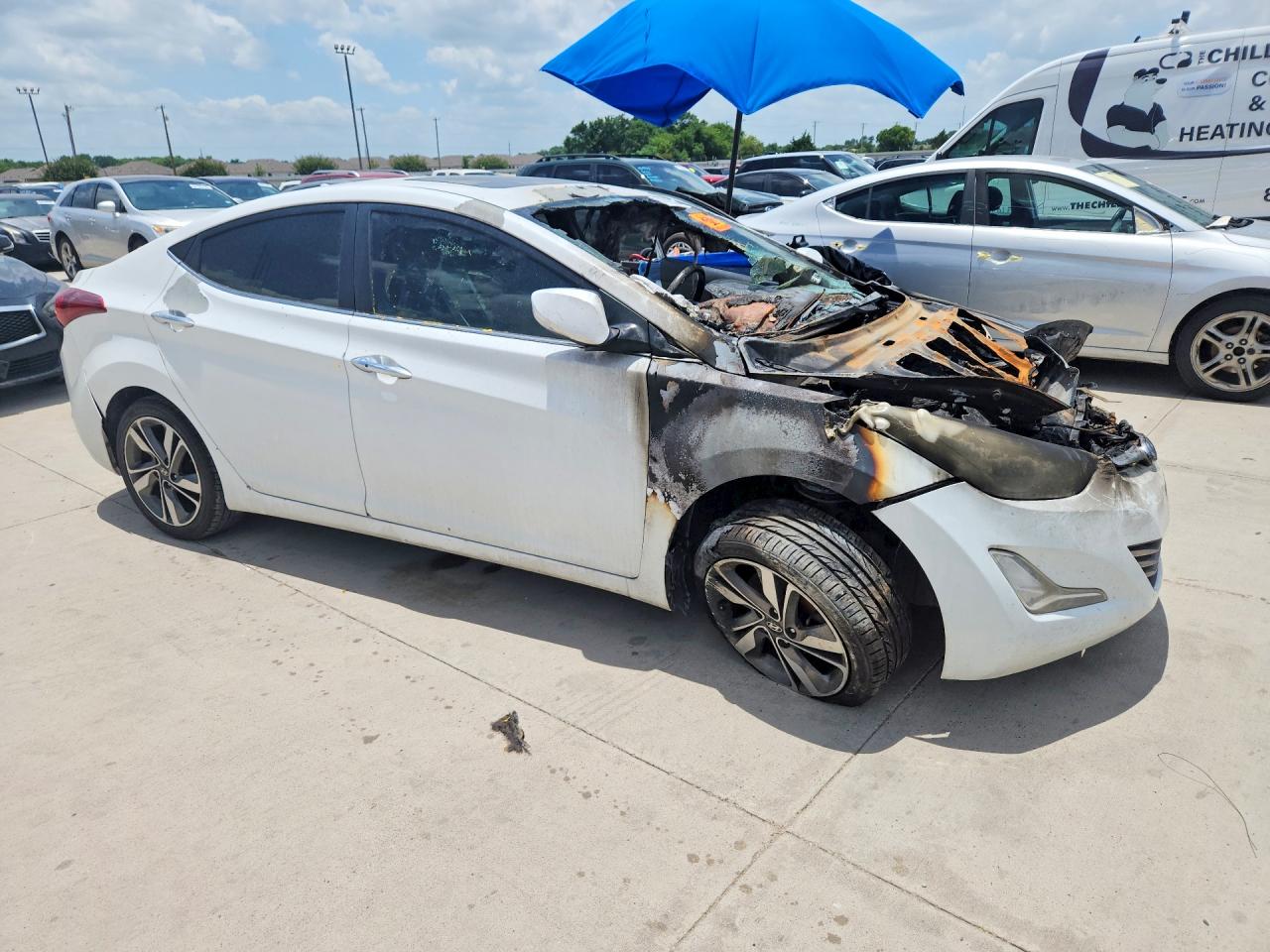 2015 Hyundai Elantra Limited Белый vin: 5NPDH4AE1FH567504