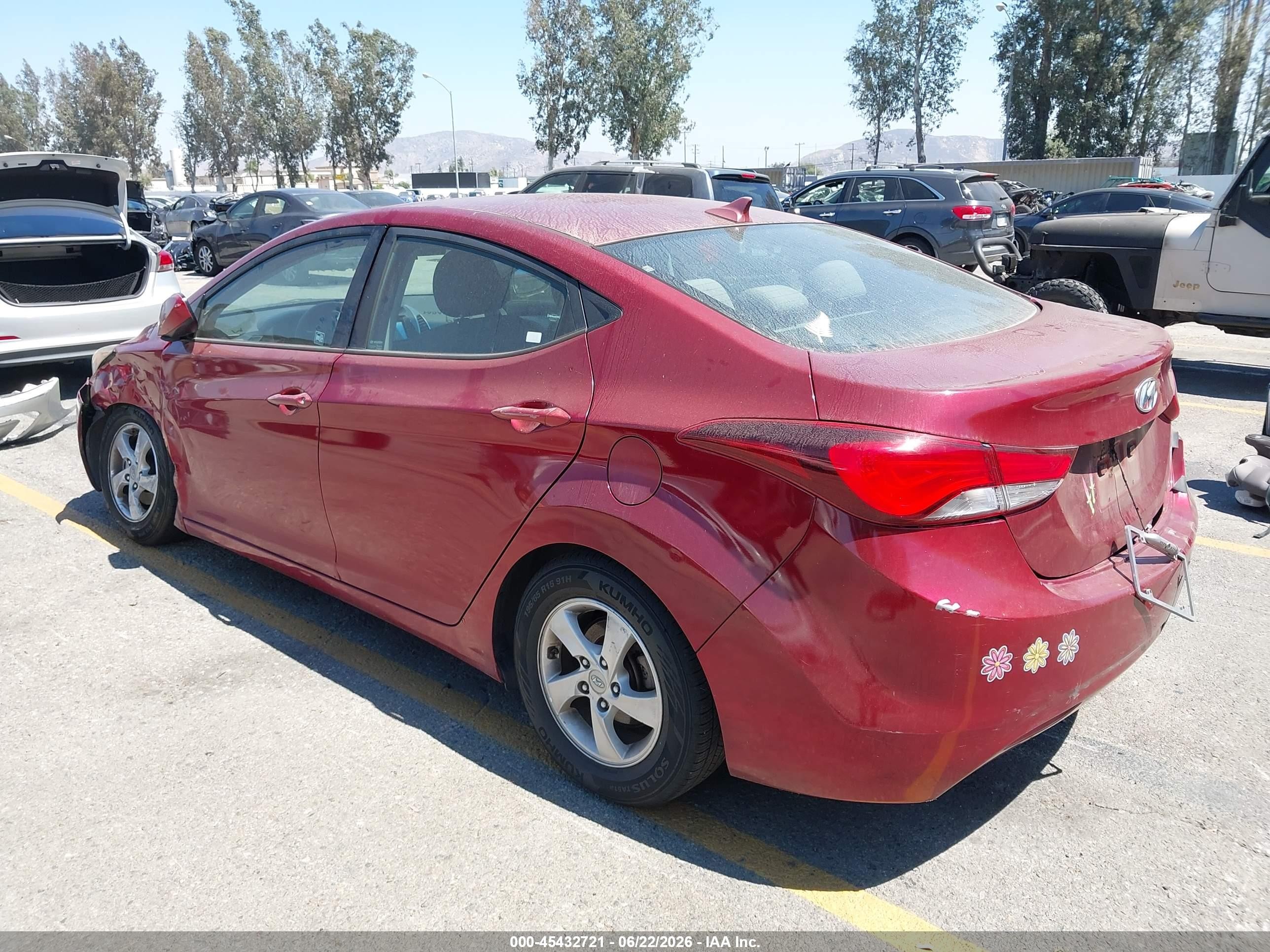 2015 Hyundai Elantra Se Красный vin: 5NPDH4AE1FH568958