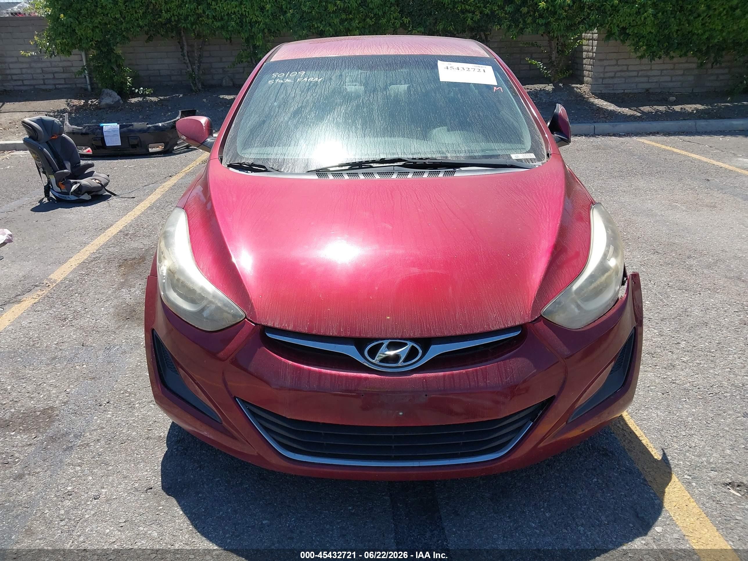 2015 Hyundai Elantra Se Красный vin: 5NPDH4AE1FH568958