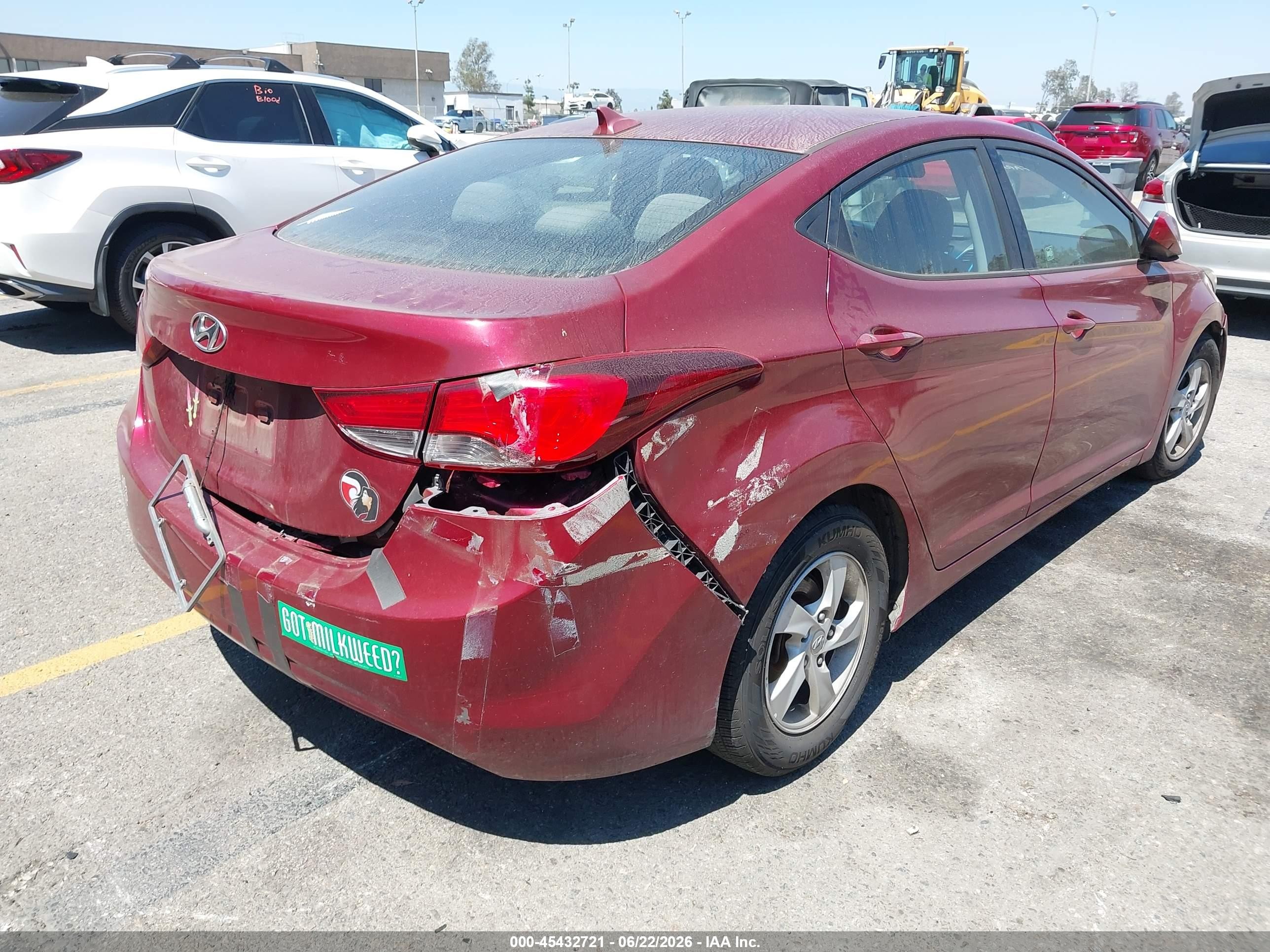 2015 Hyundai Elantra Se Красный vin: 5NPDH4AE1FH568958